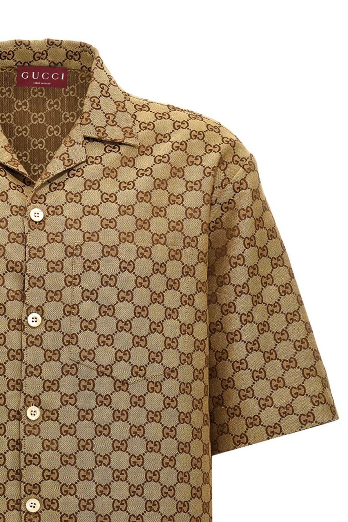Camicia Gucci GG in misto lino