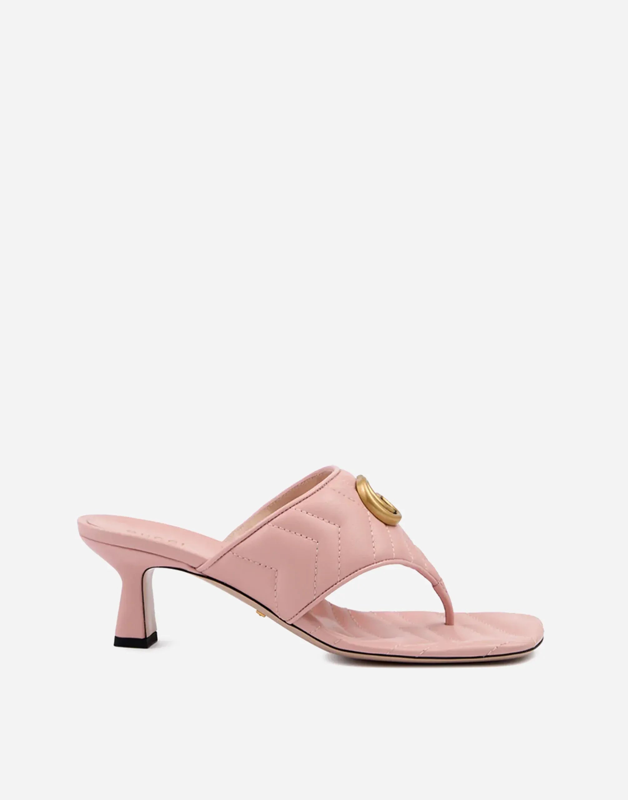 Gucci GG Marmont Mid-Heel Thong Sandals