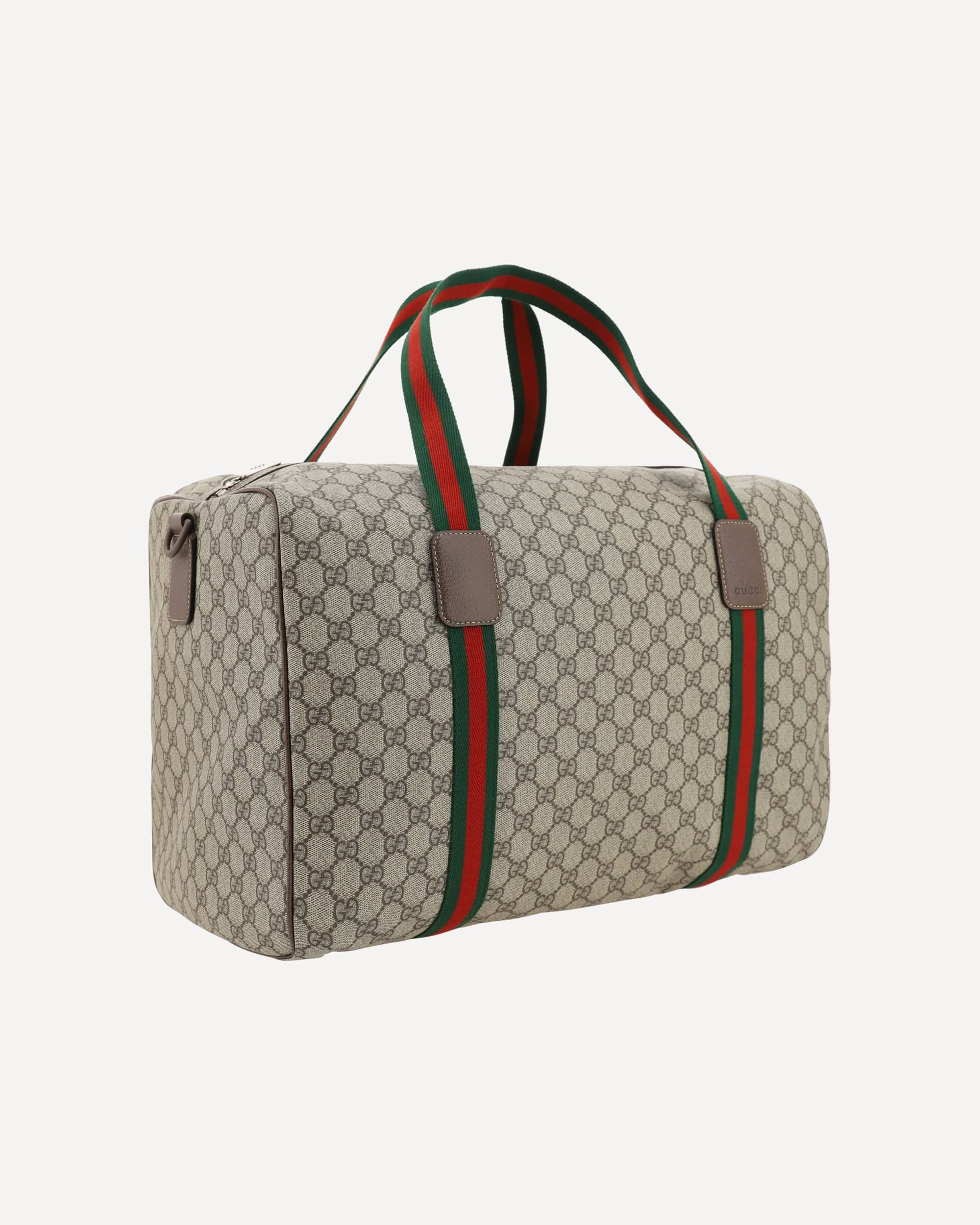 Gucci Gg Travel Duffel Bag With Web - alternate view