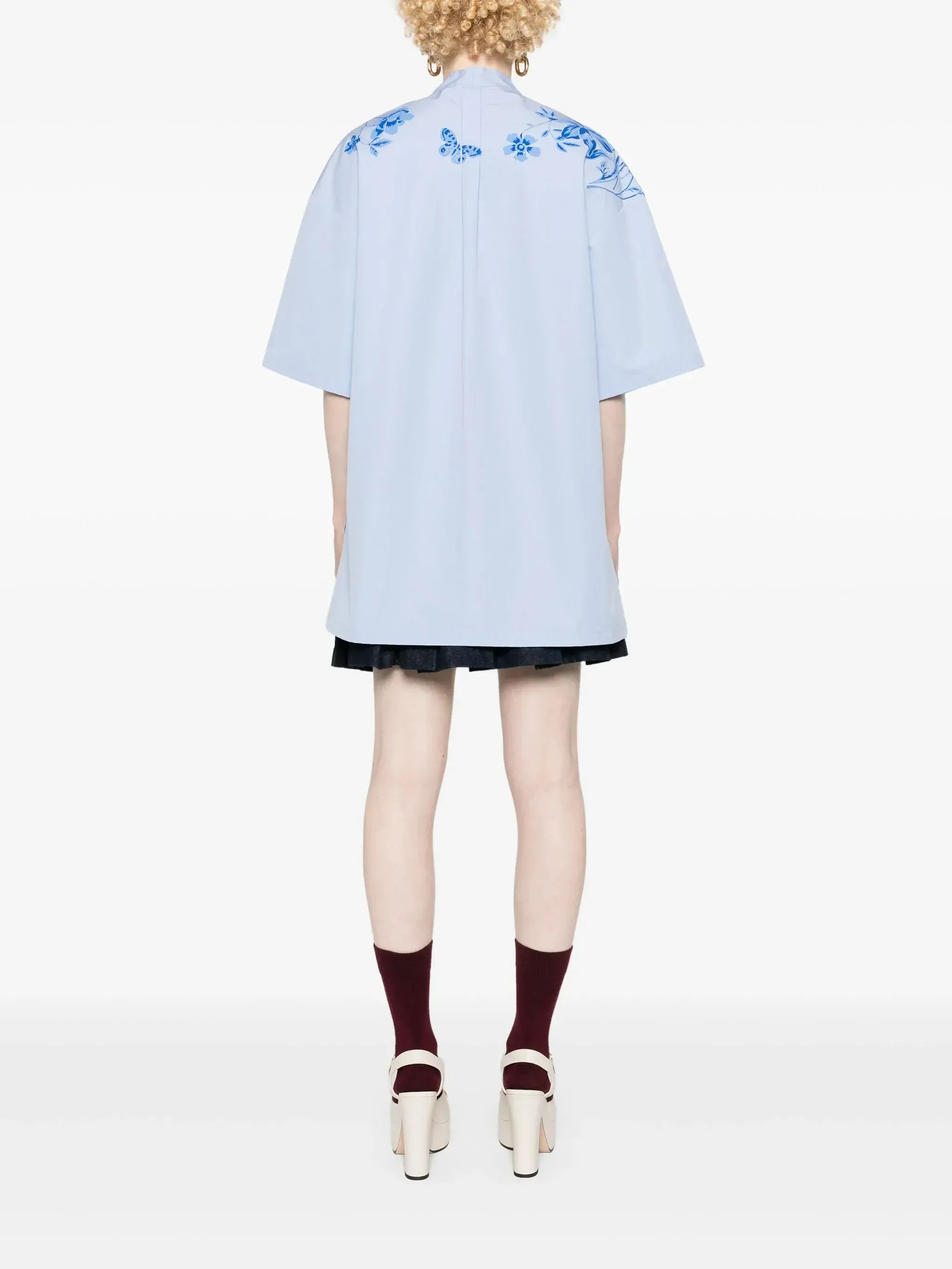 Gucci Horsebit-Detail Poplin Kimono Shirt