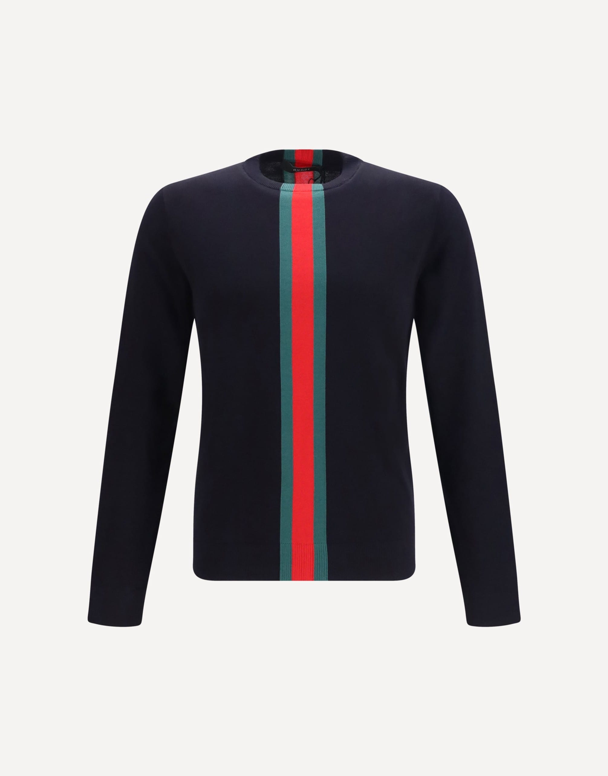 Gucci Gucci Knitted Cotton Sweater With Web Intarsia