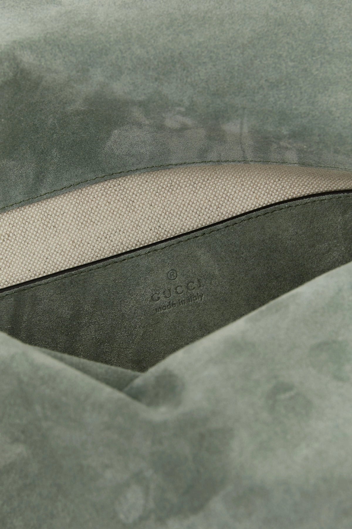 Gucci Large Suede GG Shoulder Bag