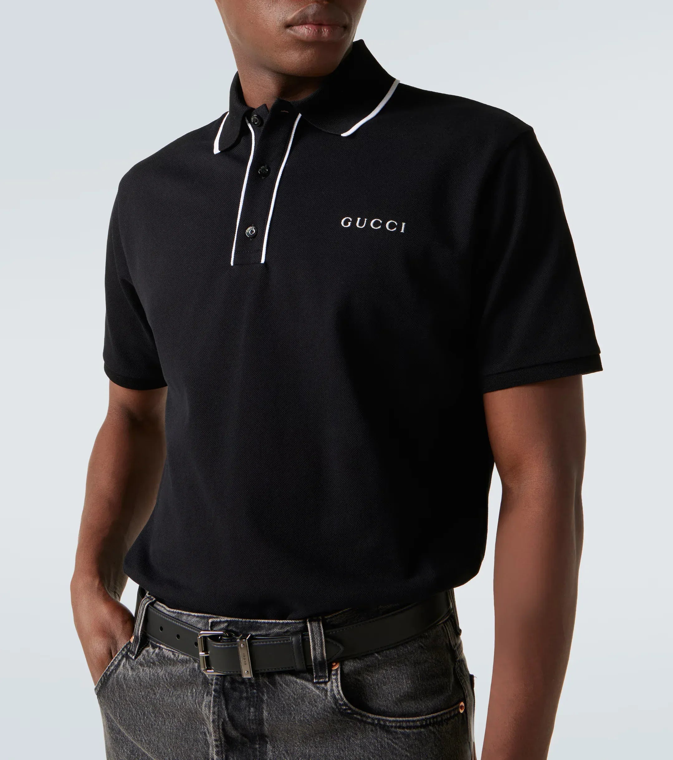 Gucci Logo Cotton-Blend Piqué Polo Shirt