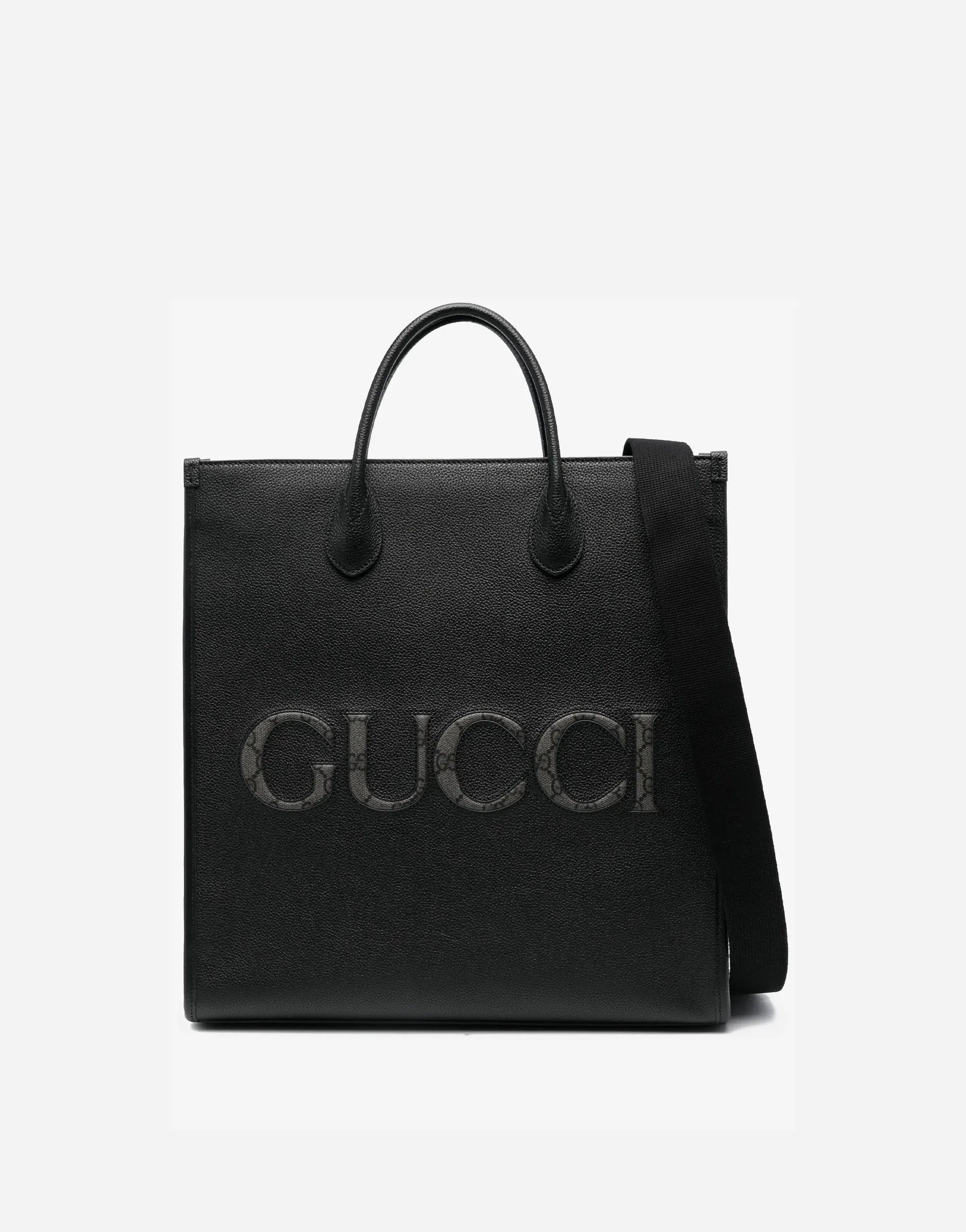 Gucci Logo-Embossed Leather Tote Bag