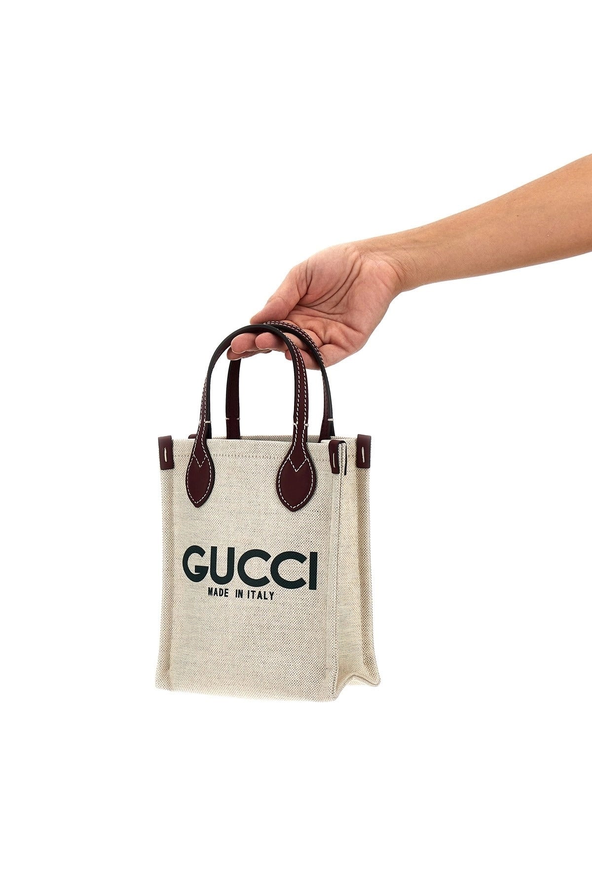 Gucci Logo Print Canvas Handbag - alternate view