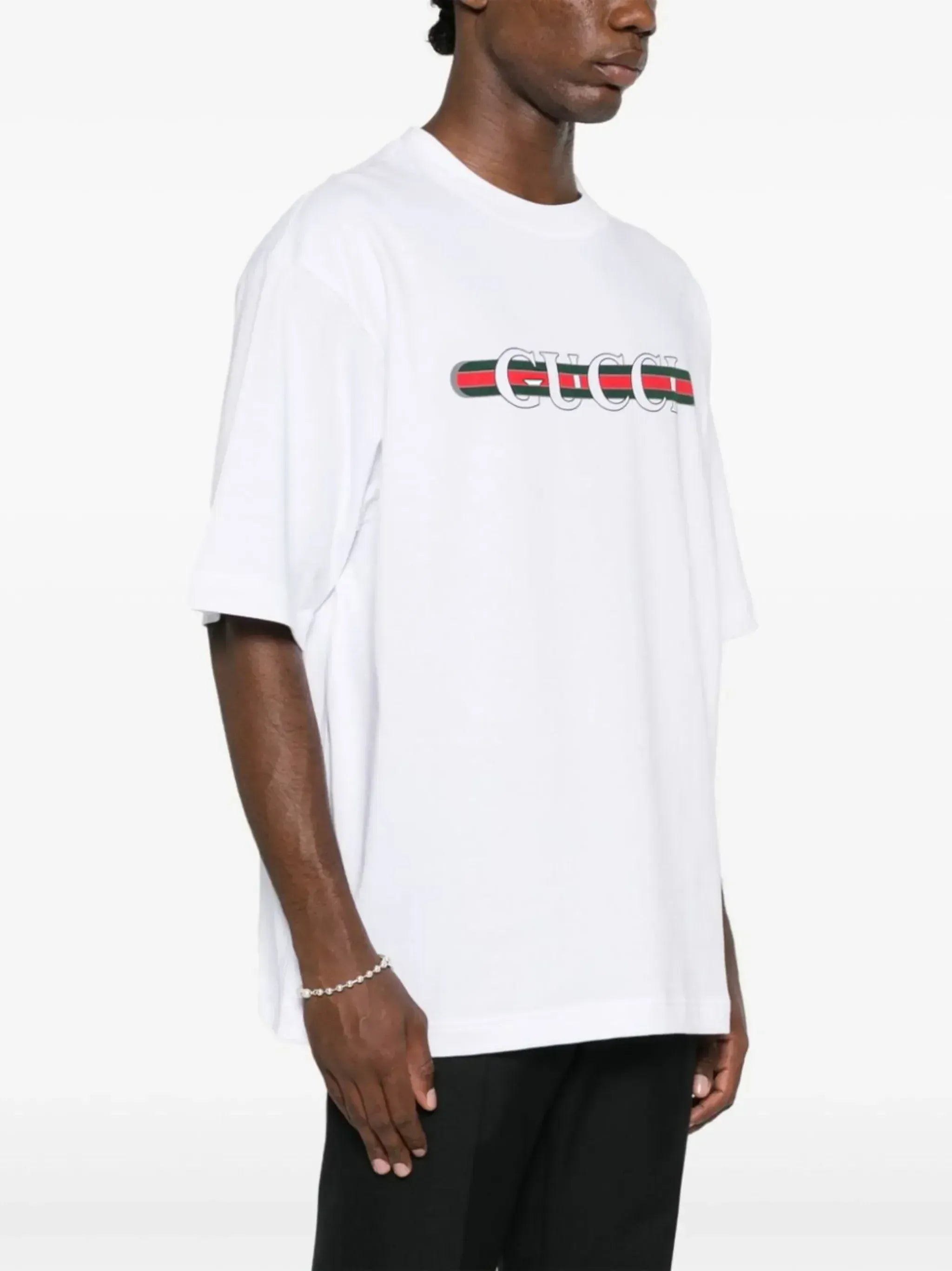 Gucci Baumwoll-T-Shirt mit Logo-Print