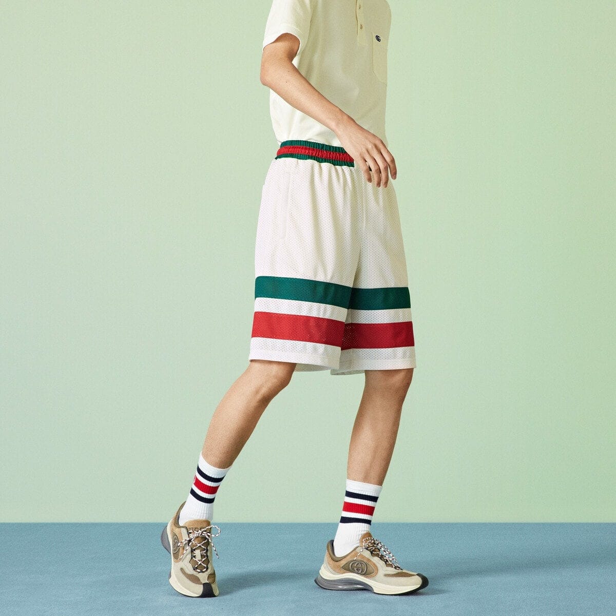 Gucci Mesh Logo Shorts
