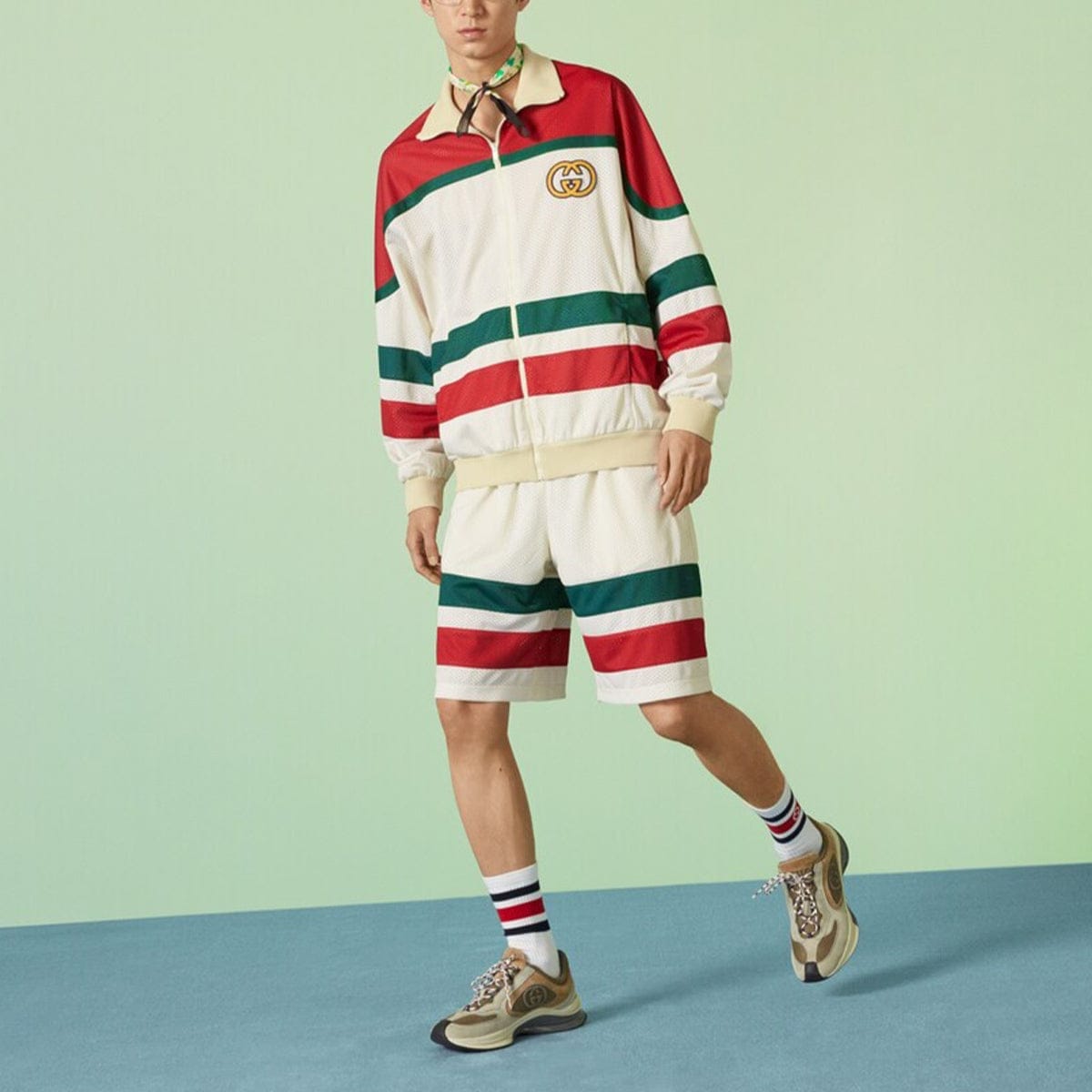 Gucci Mesh Logo Shorts