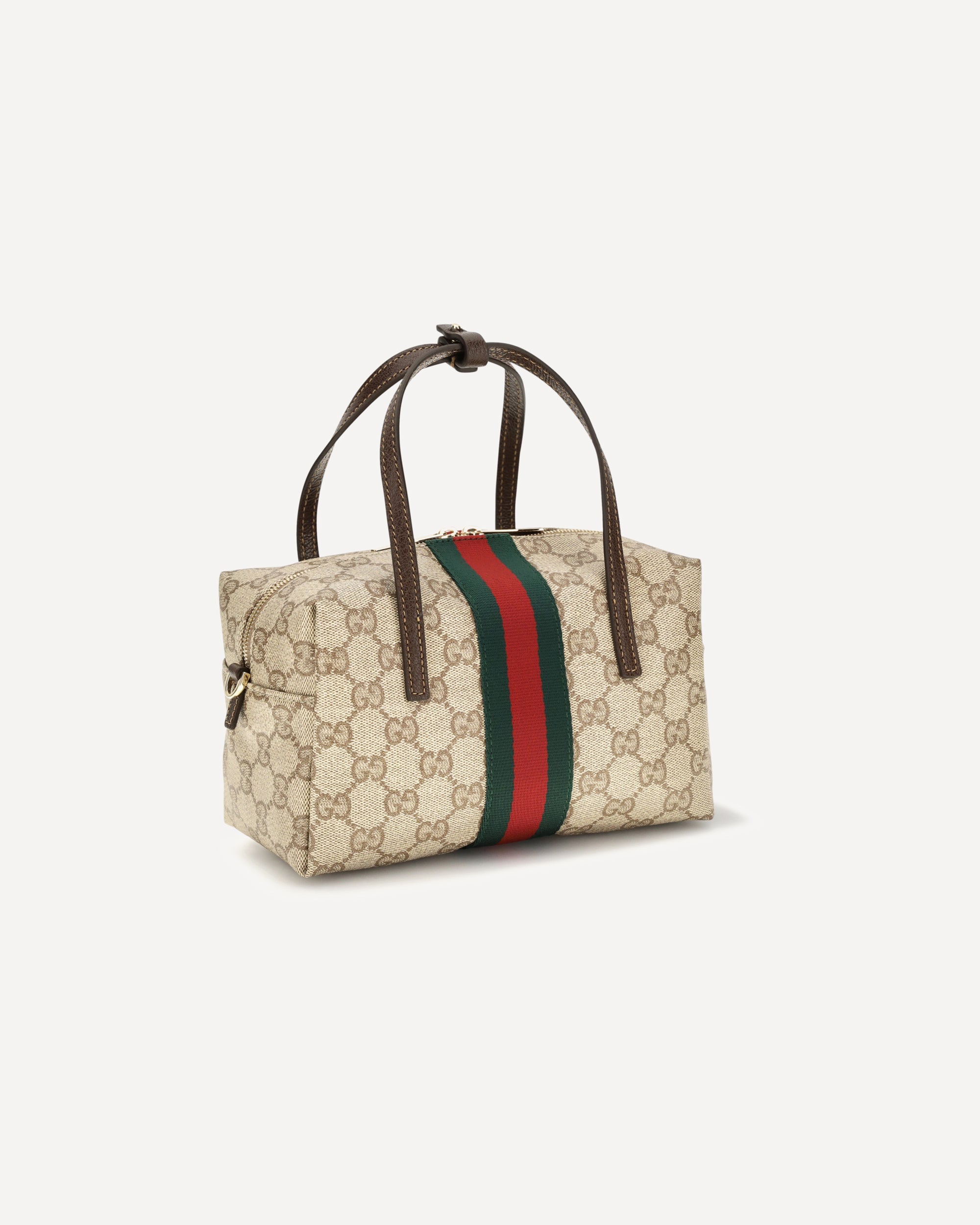 Gucci Mini Boston Handbag Web Stripe