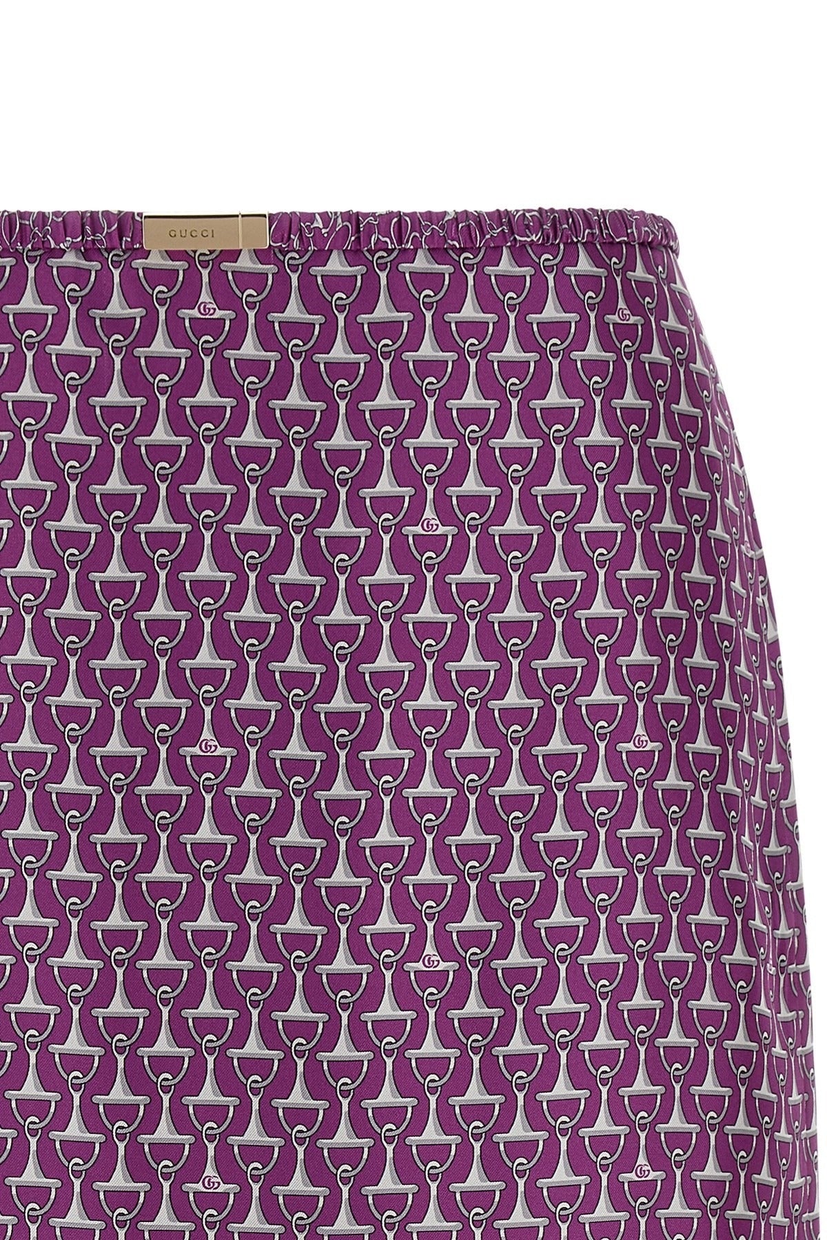 Gucci Morsetto Print Skirt Midi