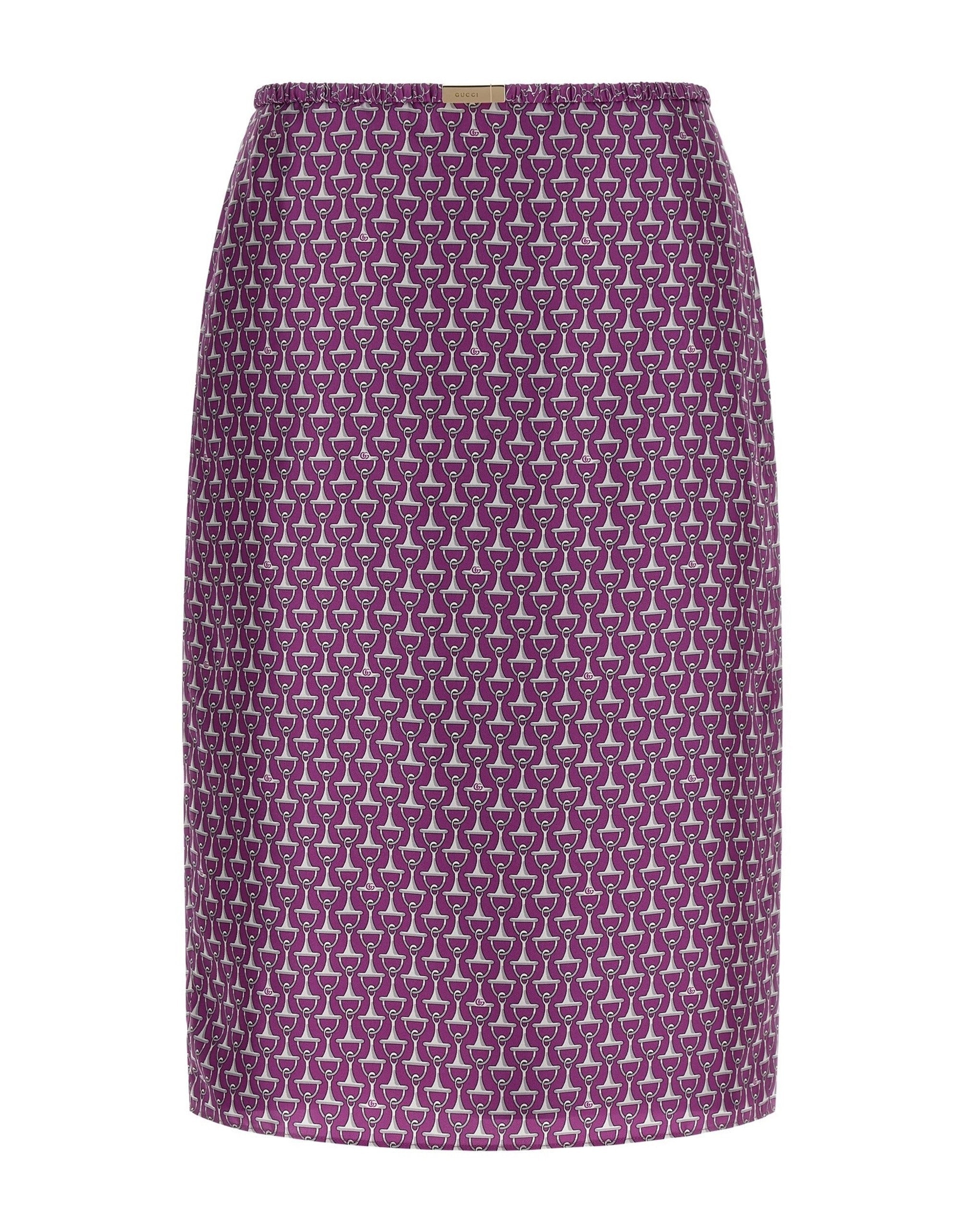 Gucci Morsetto Print Skirt Midi