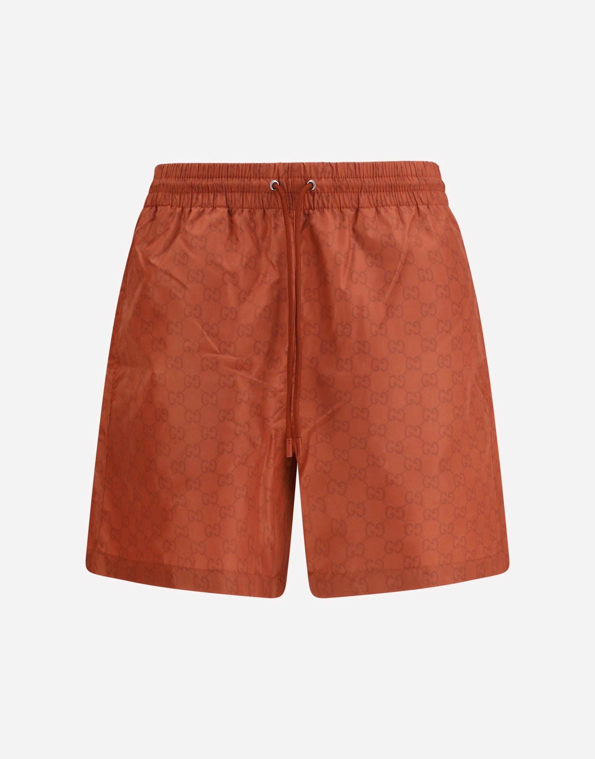Gucci Nylon Swim Shorts With Gg Print