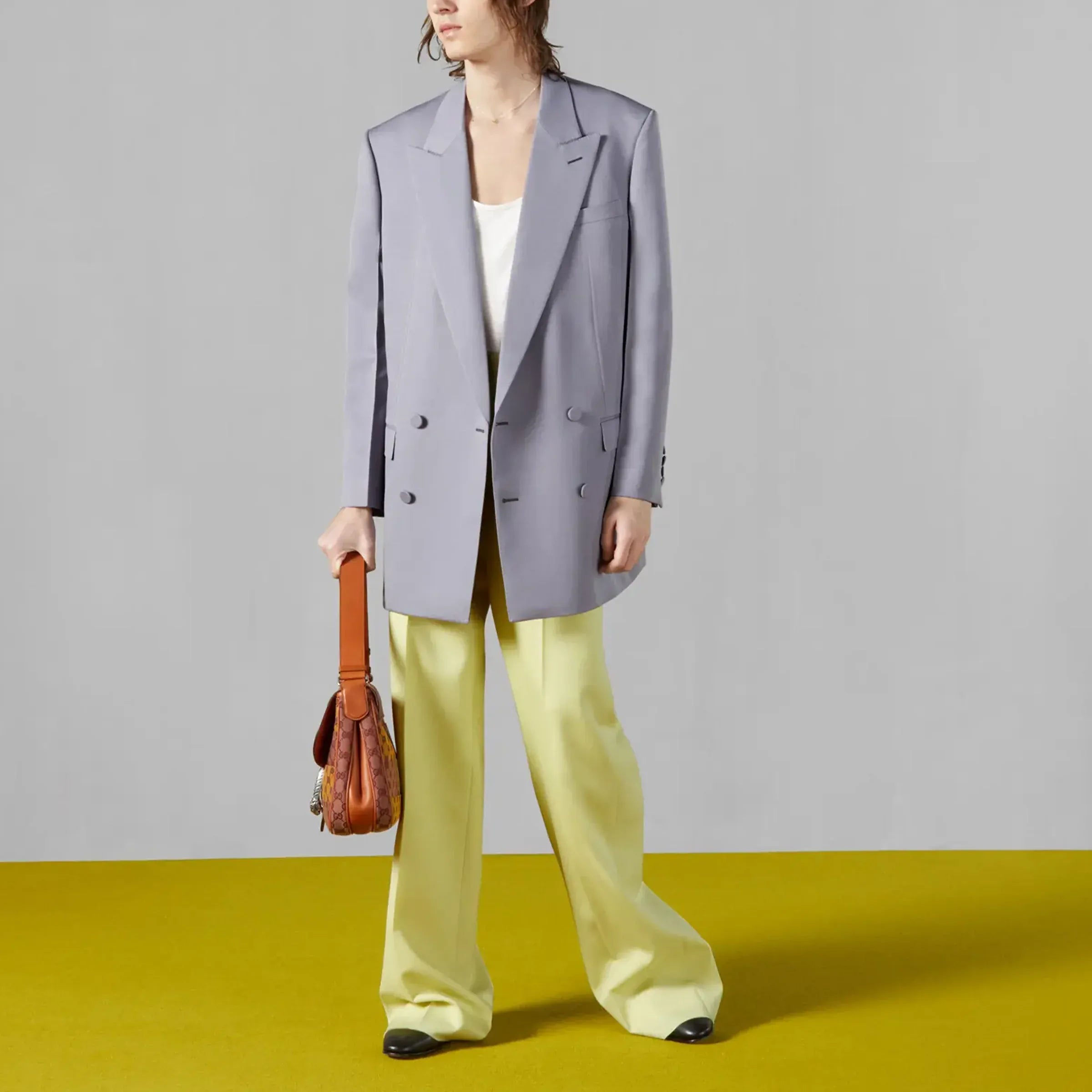 Gucci Pleated Twill Wide-Leg Pants