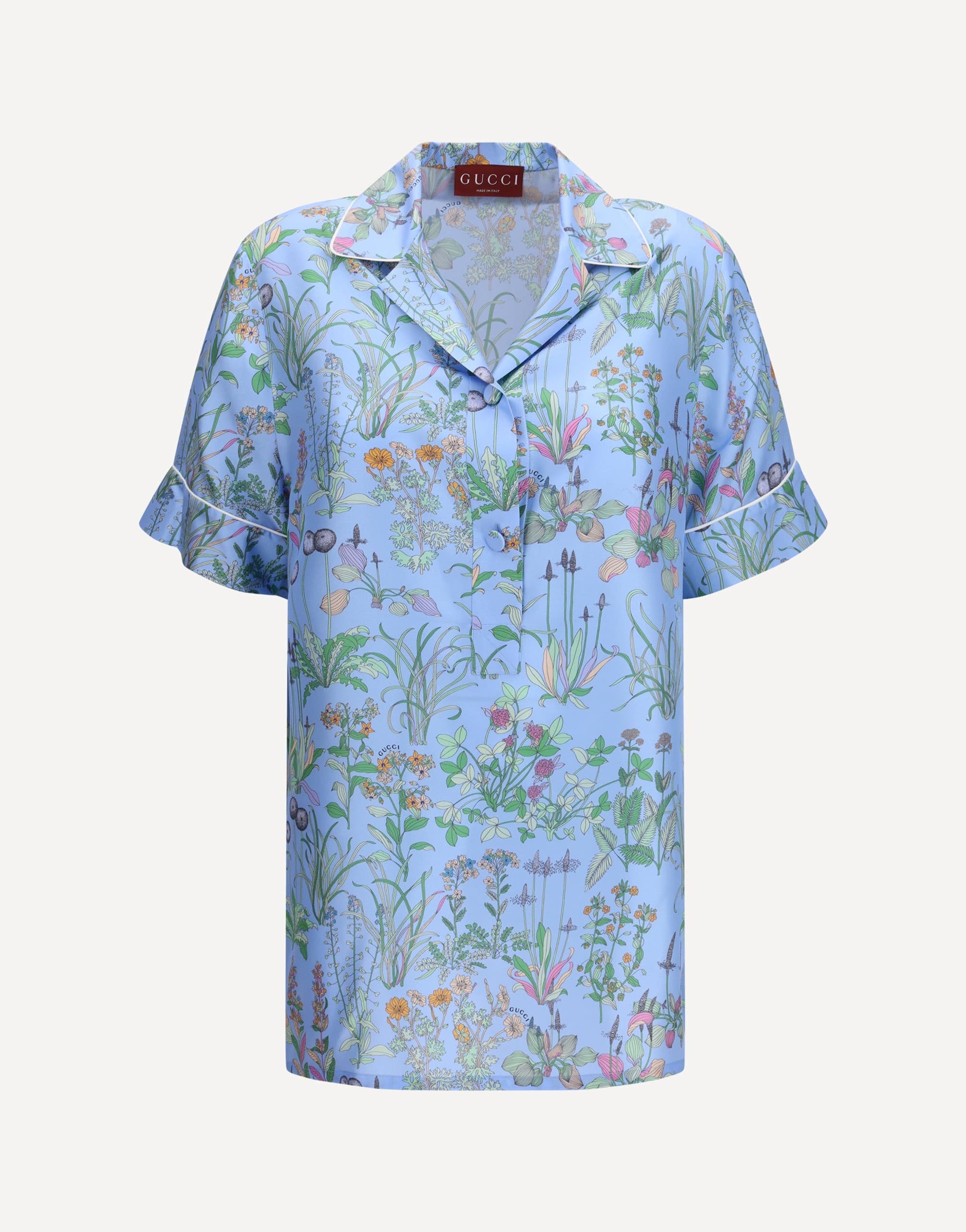Gucci Printed Silk Twill Shirt