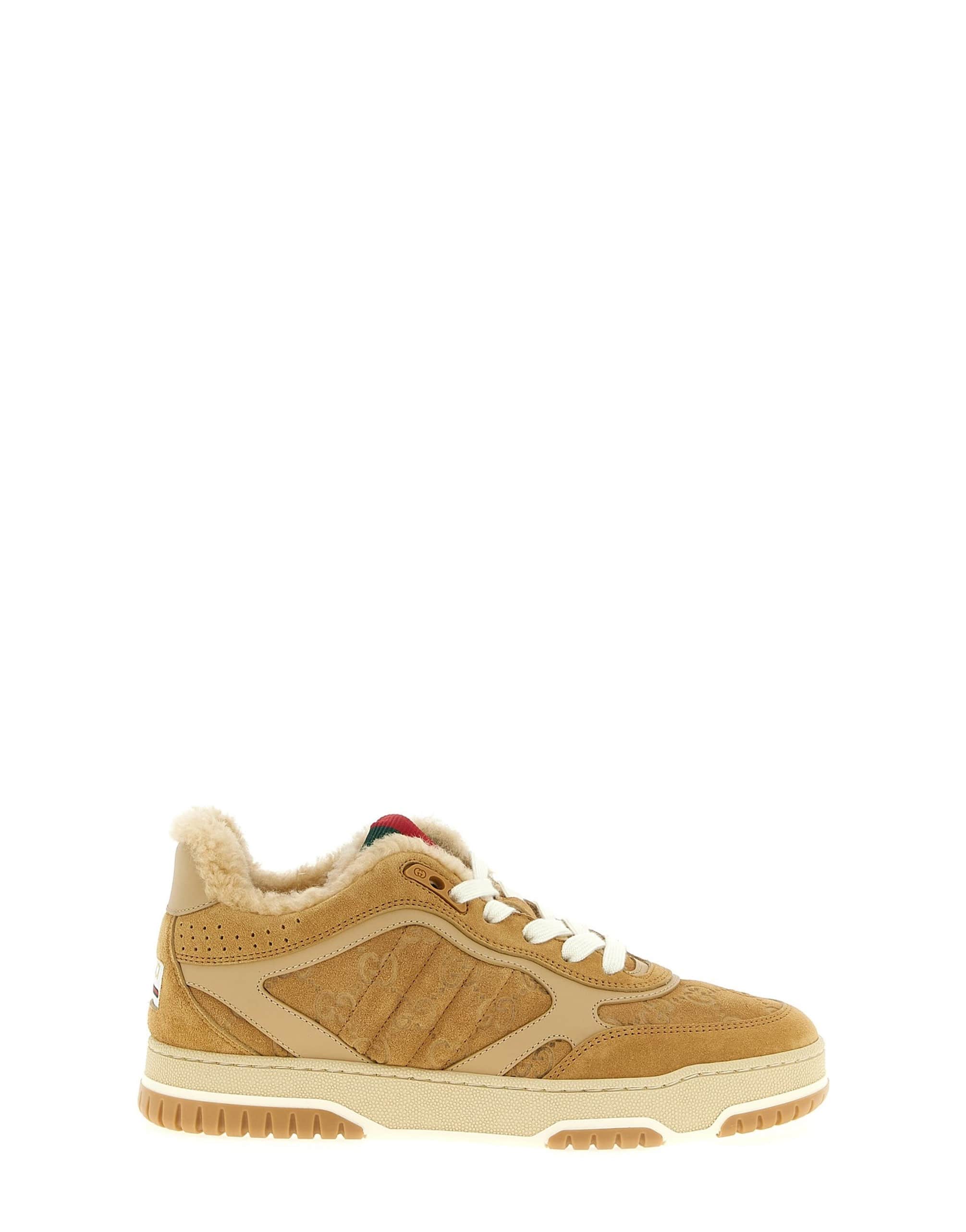 Gucci Gucci Re-Web Leather Suede Sneakers