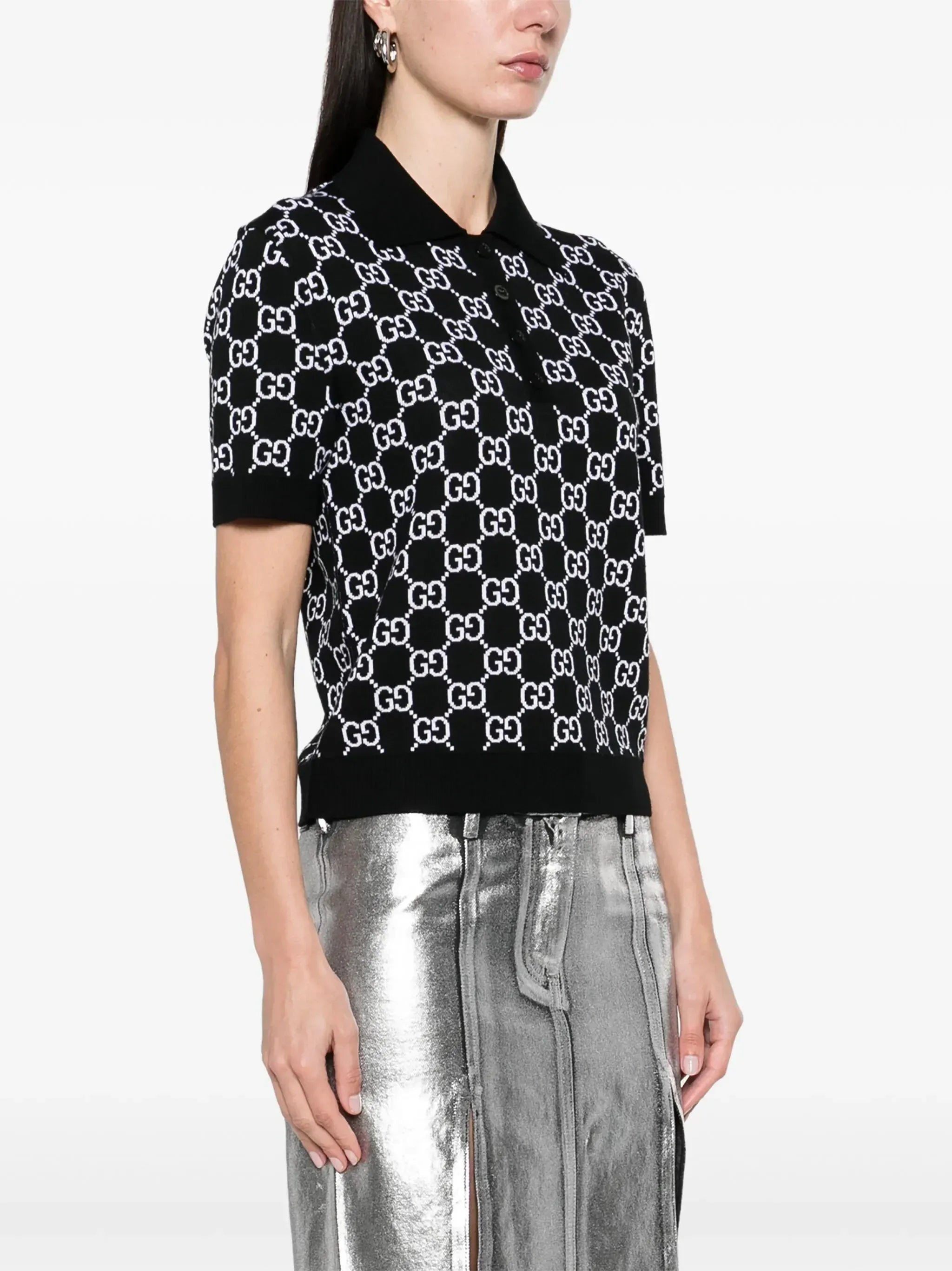Gucci Reversible GG-Jacquard Polo Top
