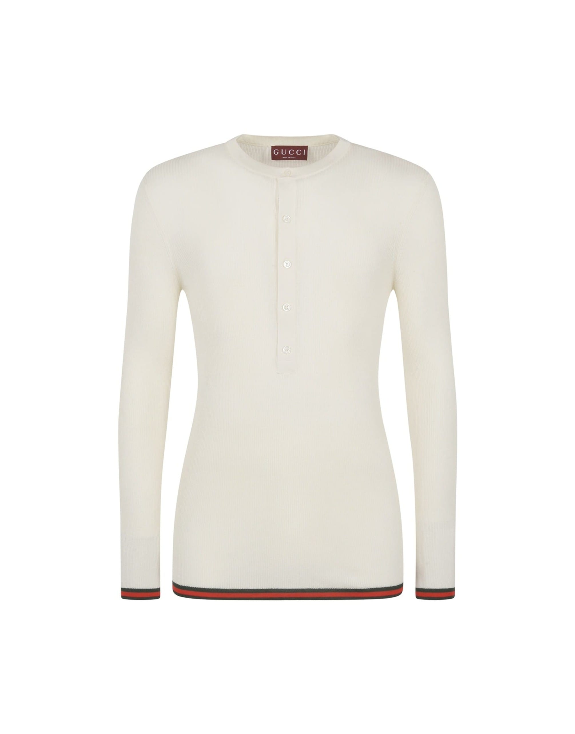 Gucci Ribbed-Knit Silk T-Shirt
