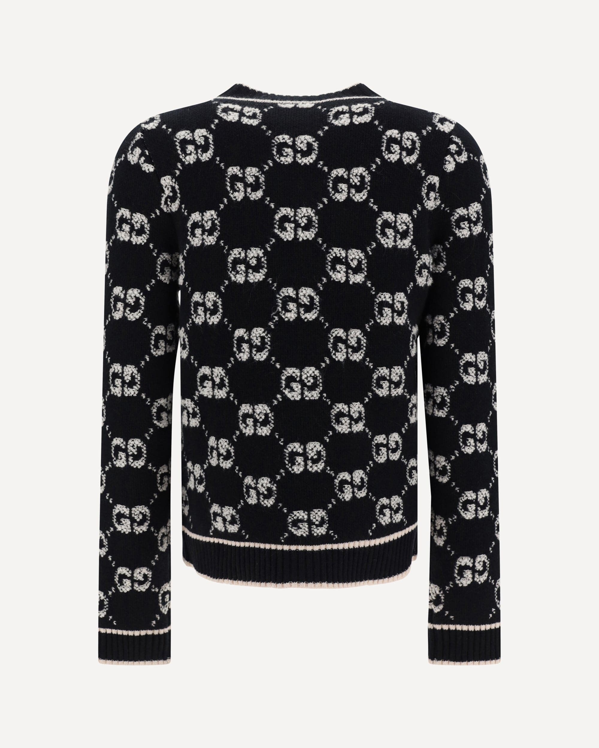 Gucci Gerippte Wollstrickjacke mit Schmuckknöpfen - alternate view