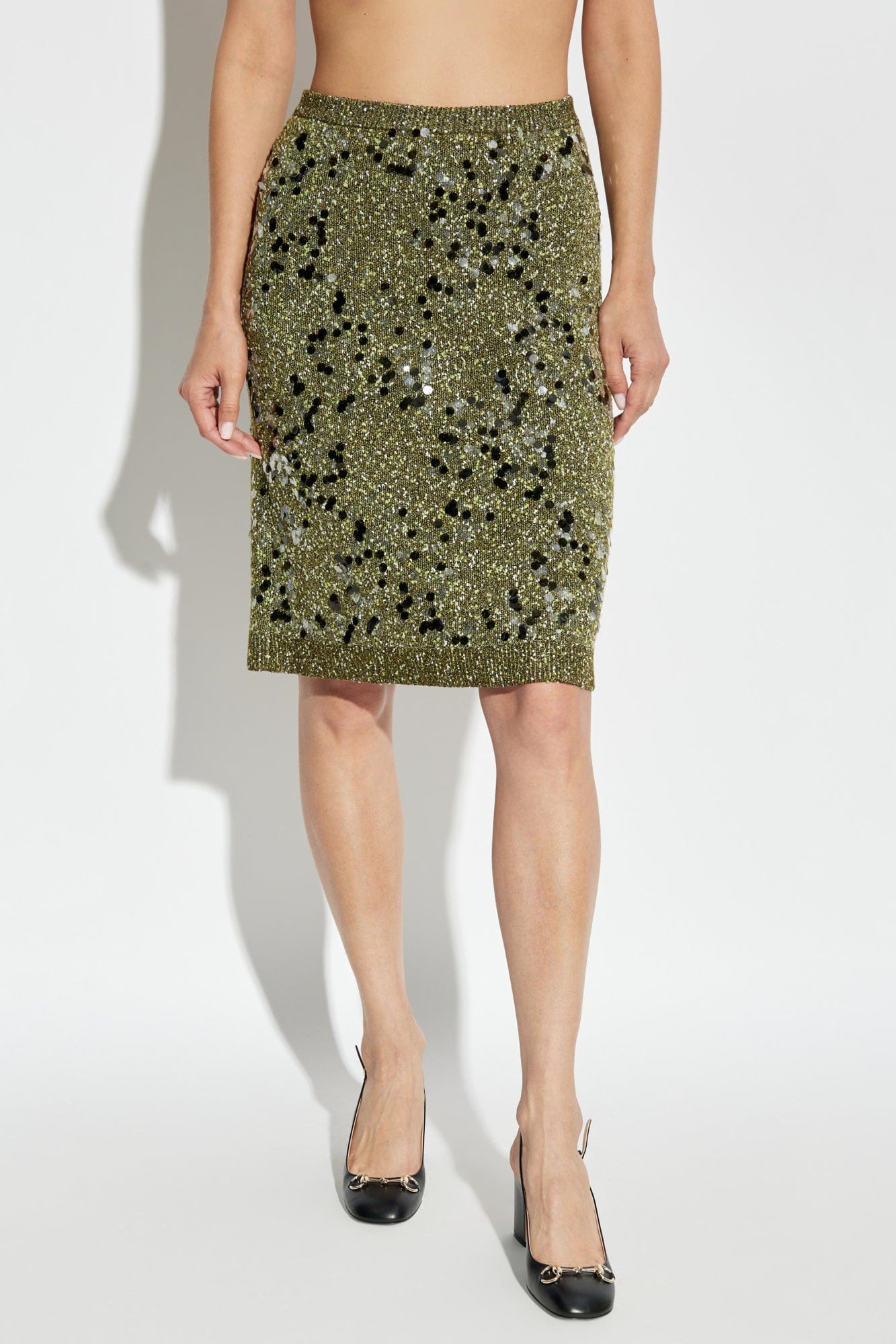 Gucci Sequin Knit Skirt
