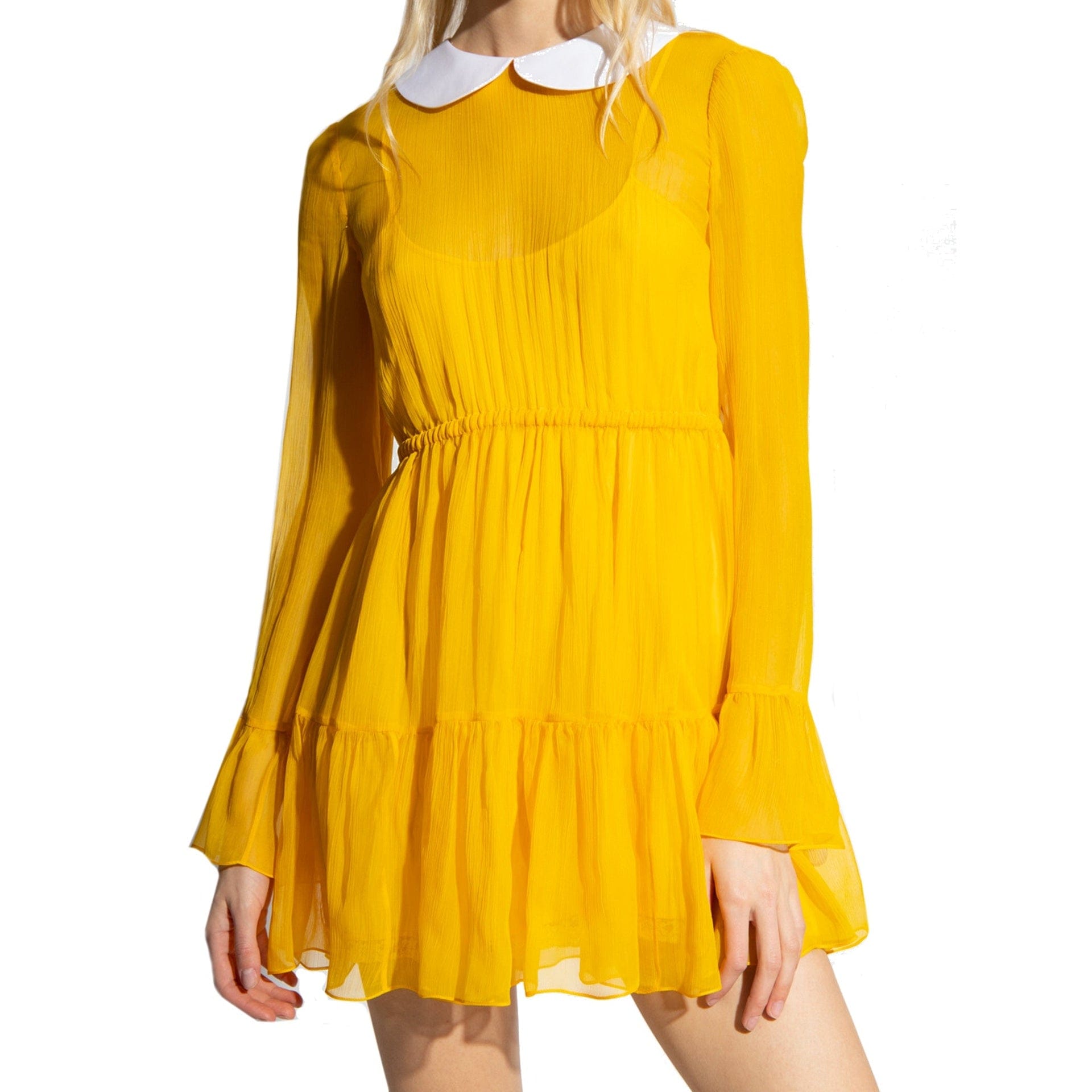 Vestido mini de gasa de seda - alternate view