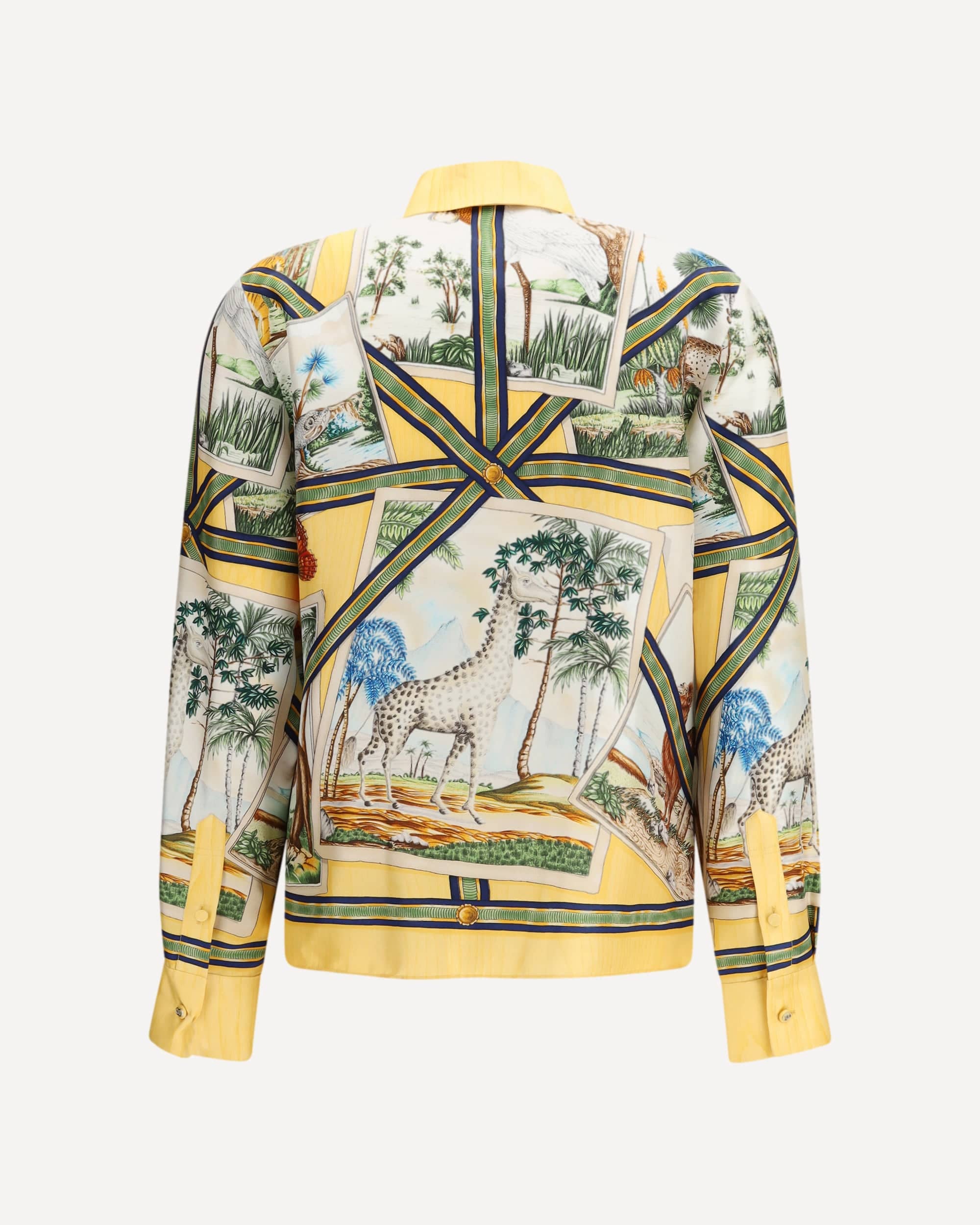 Camisa de sarga de seda con paisaje animal - alternate view