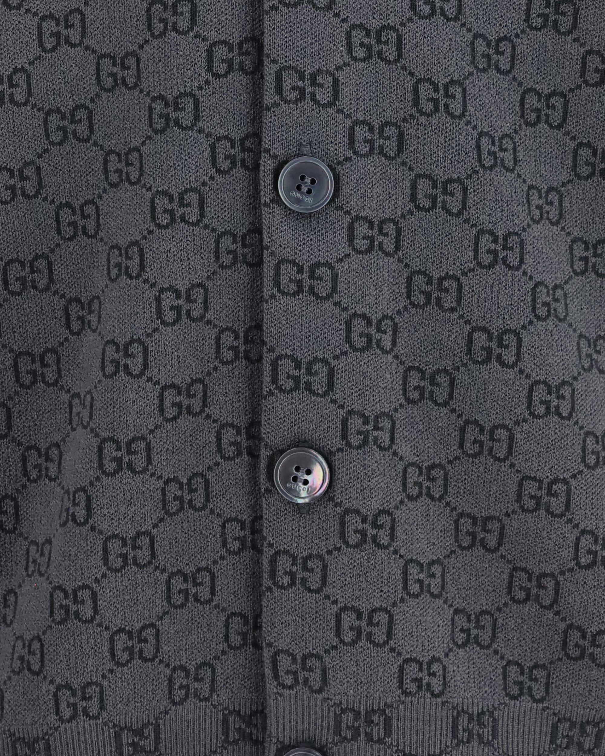 Gucci Gucci Silk Wool Gg Print Cardigan