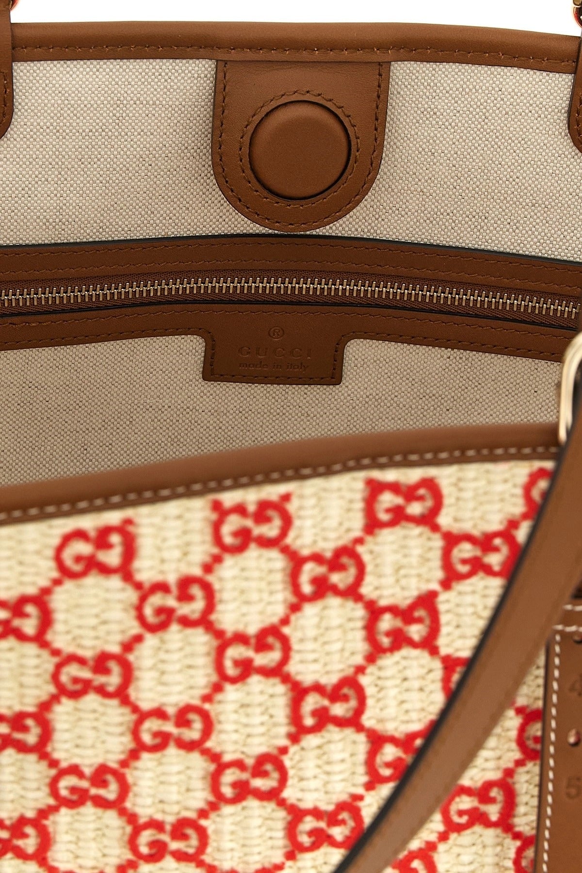 Borsa shopping Gucci piccola in GG intrecciato