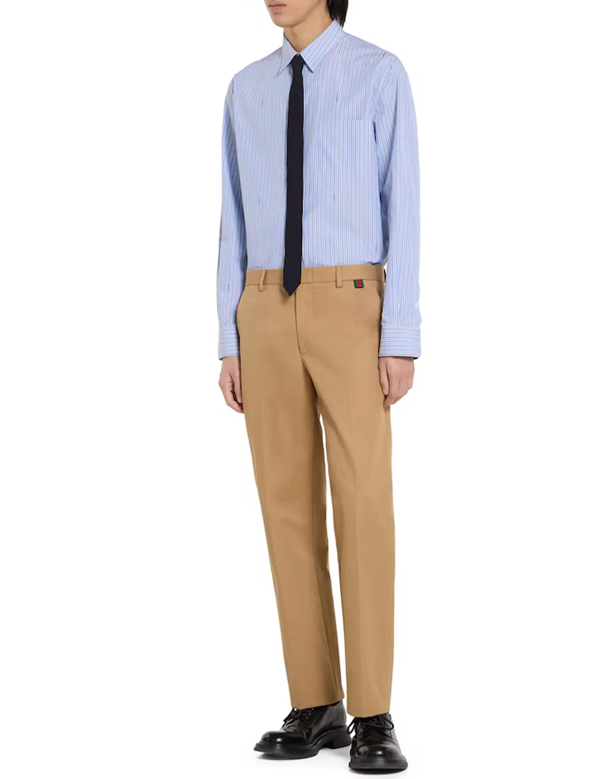 Gucci Camisa Listrada de Popeline de Algodão