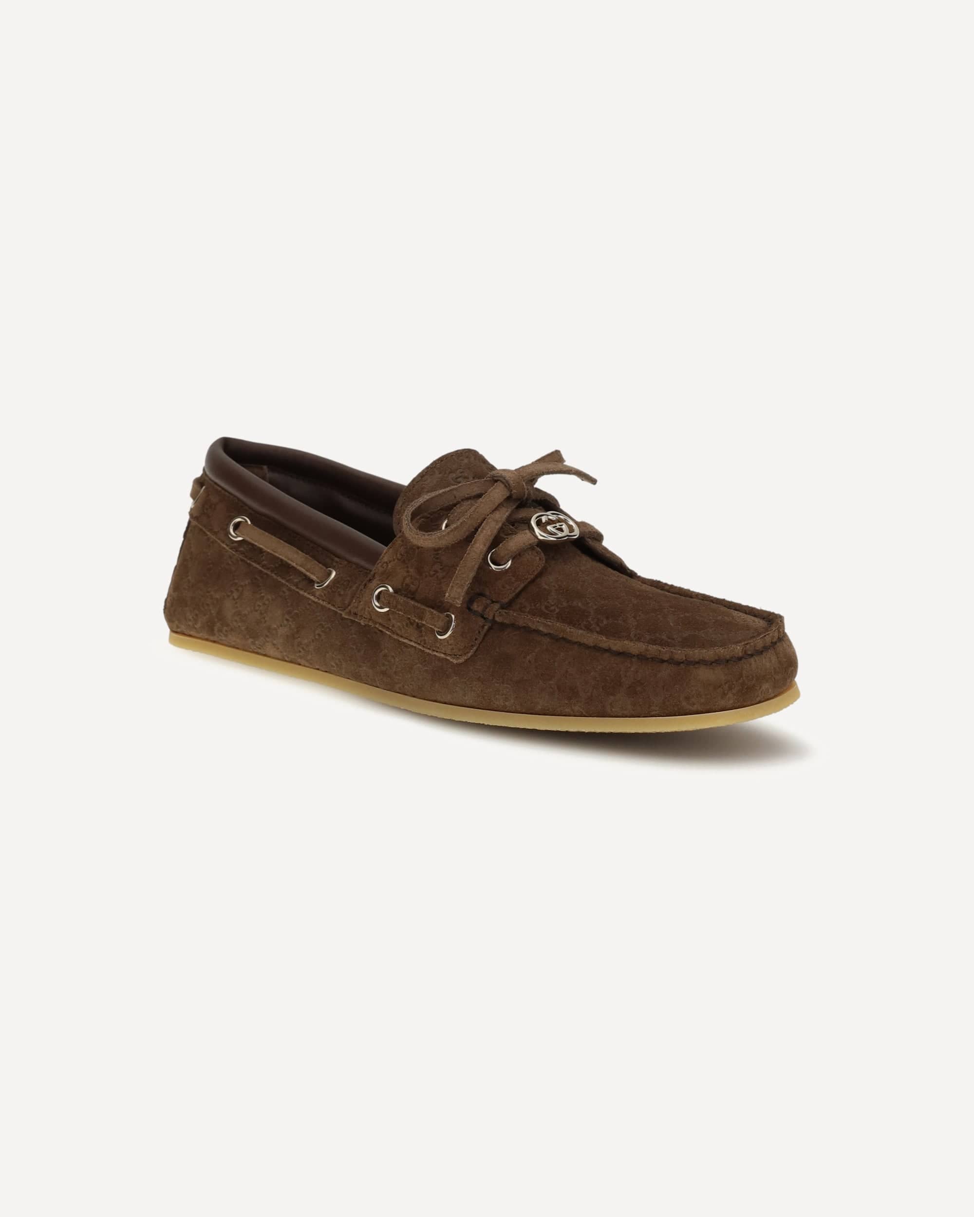 Gucci Suede Boat Loafers - alternate view