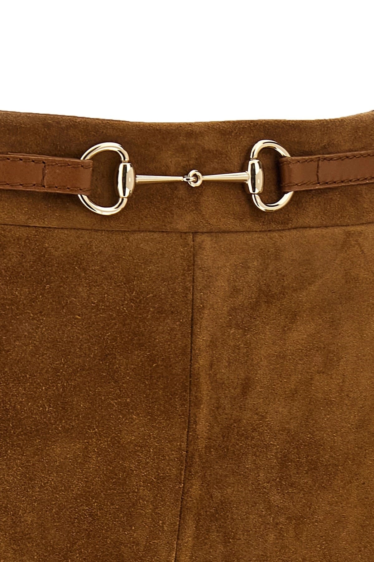 Gucci Gucci Suede Straight-Leg Pants