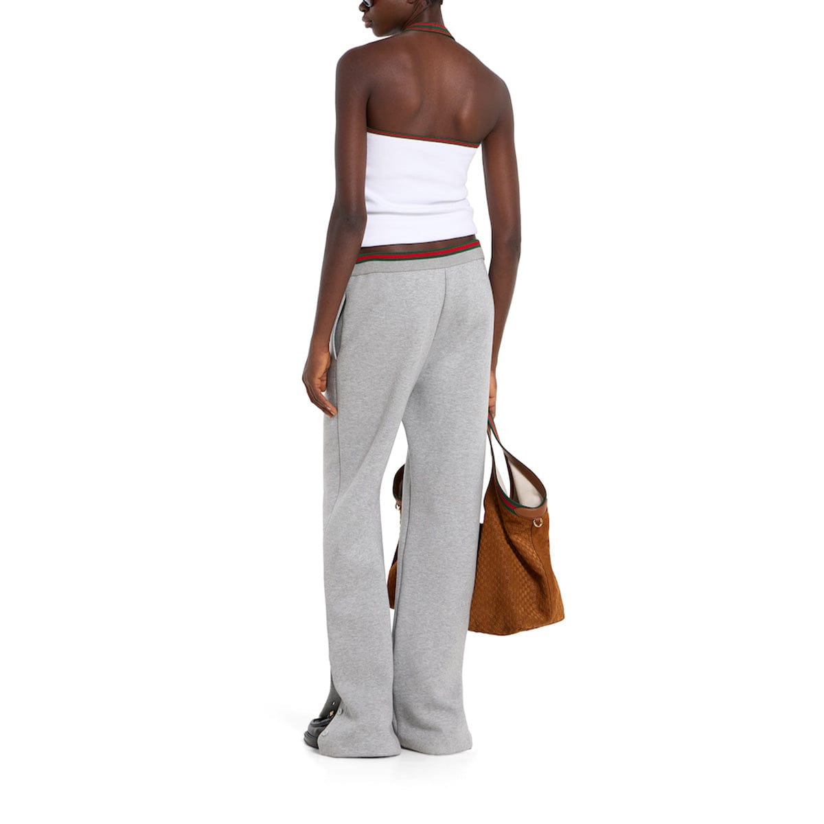 Gucci Web Motif Trim Casual Pants