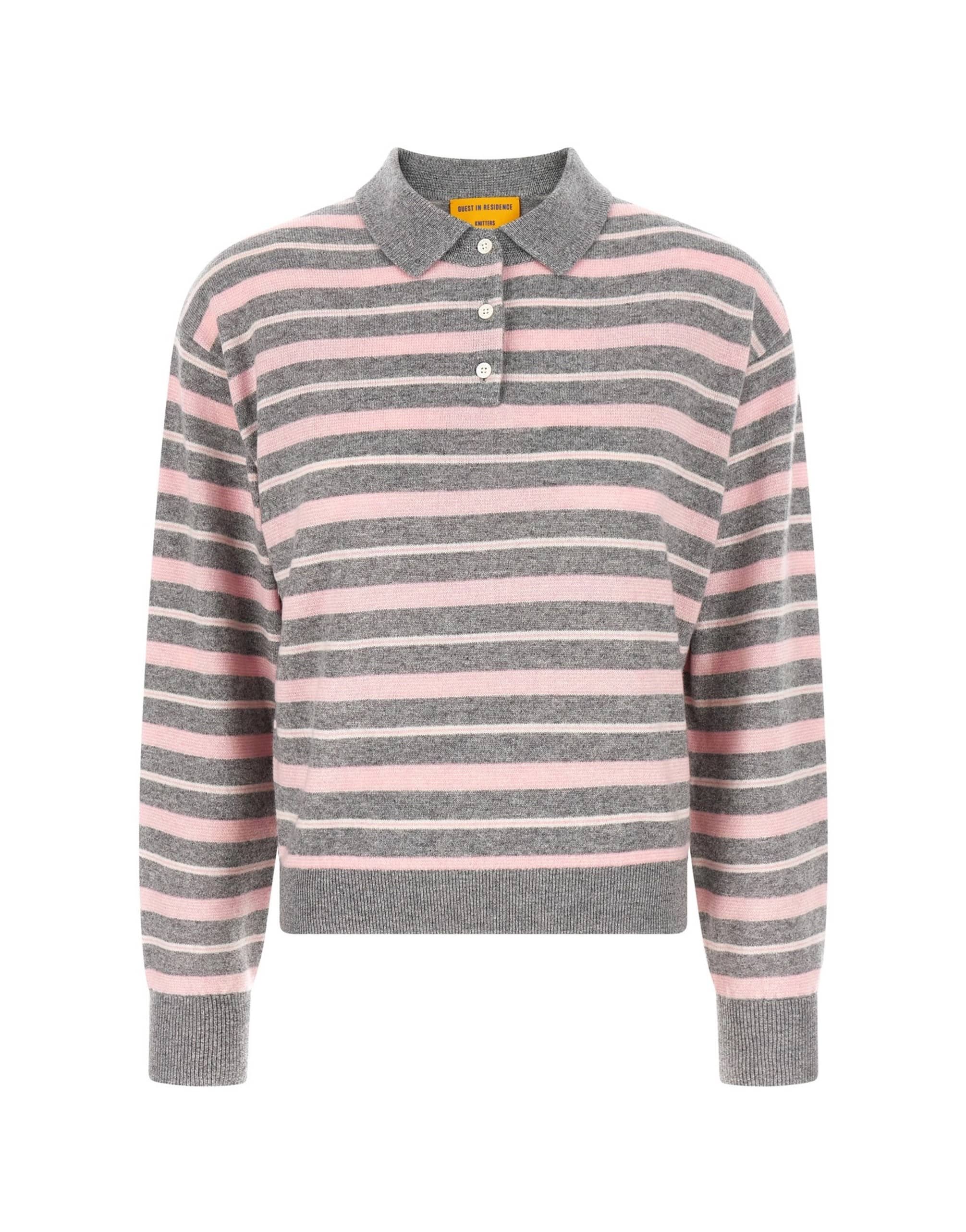 Guest in Residence Guest in Residence Collegiate Stripe Polo Sweater