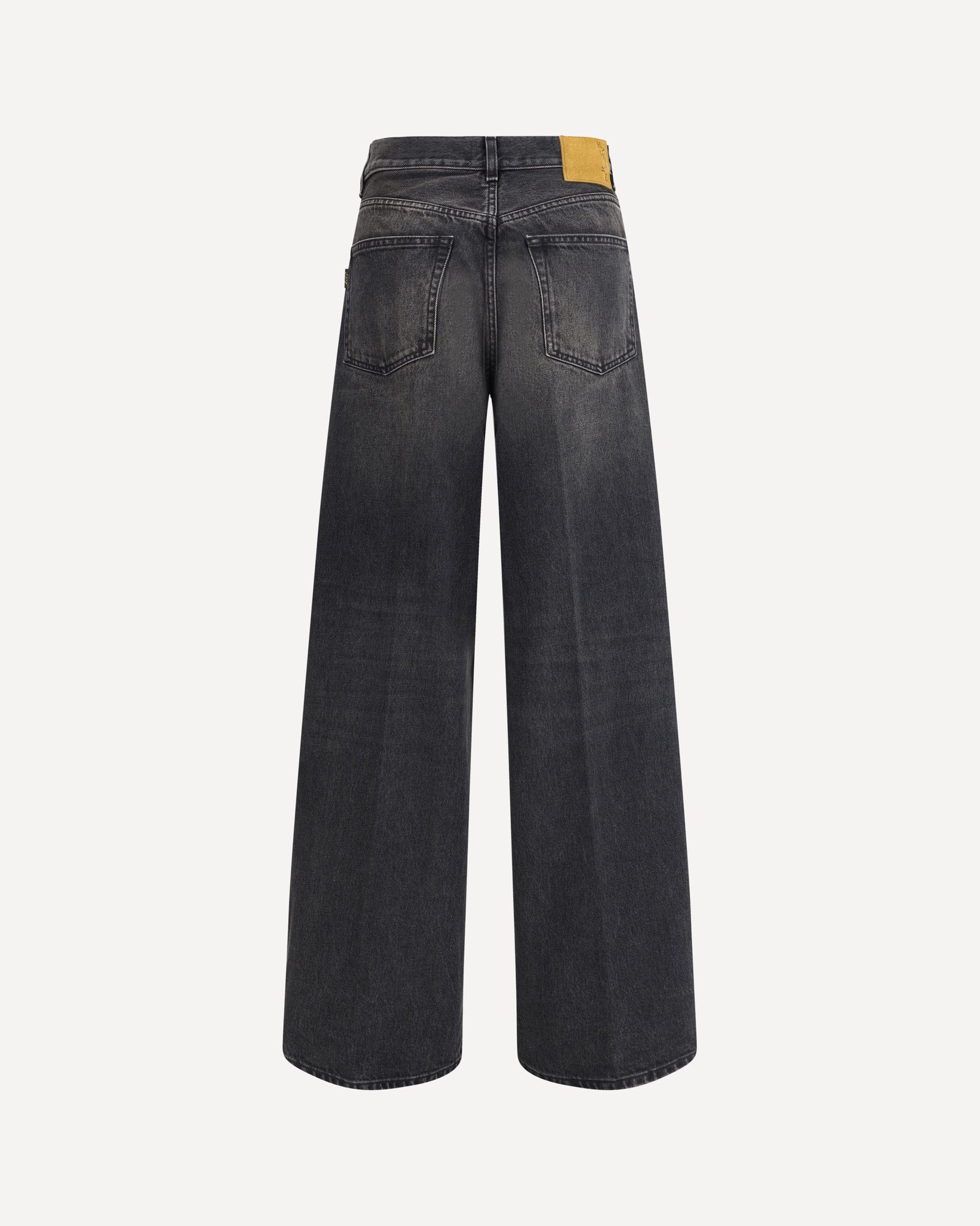 Haikure Baggy Jeans With Leather Patch