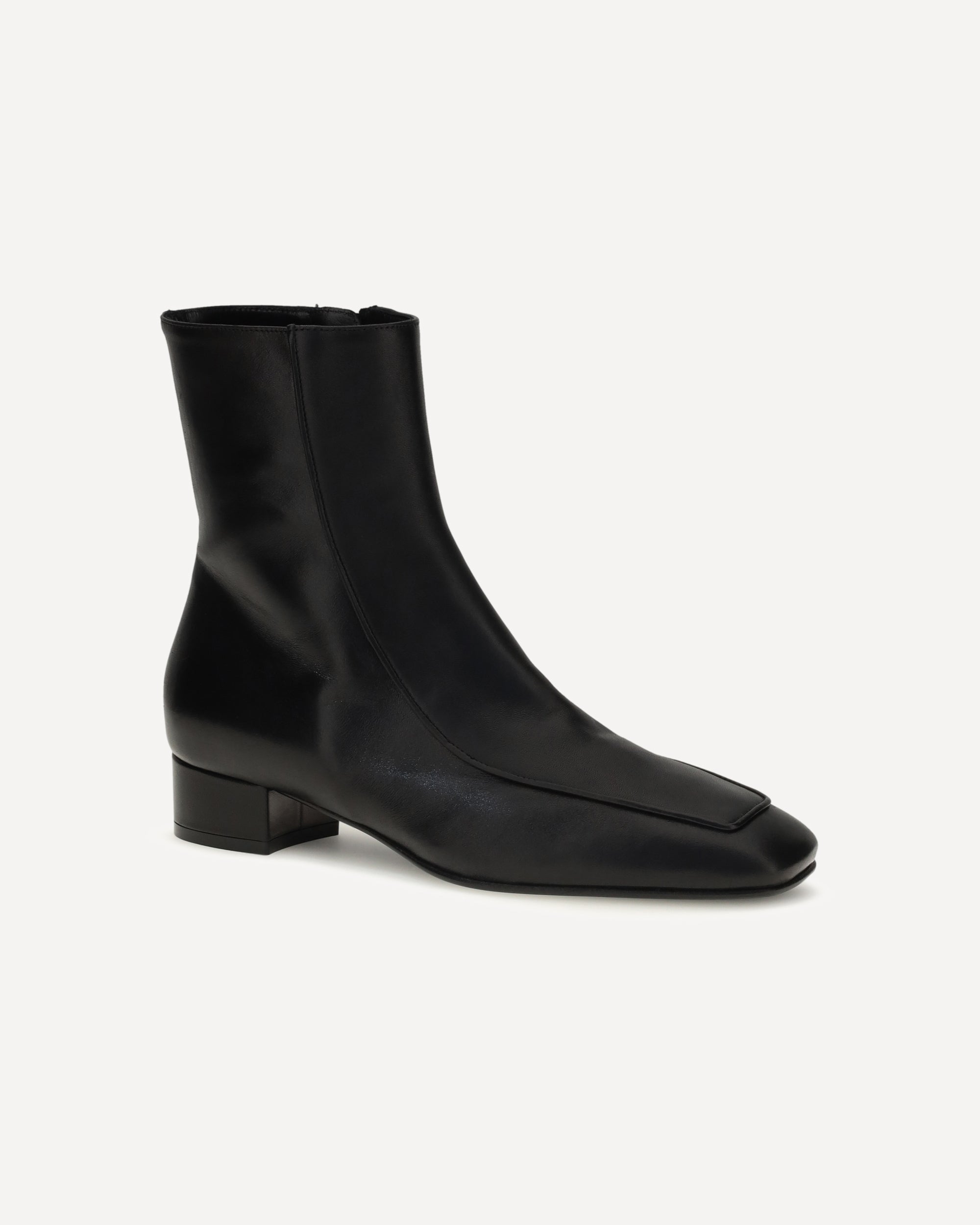 Herbert Levine Shadow Ban Leather Ankle Boots - alternate view