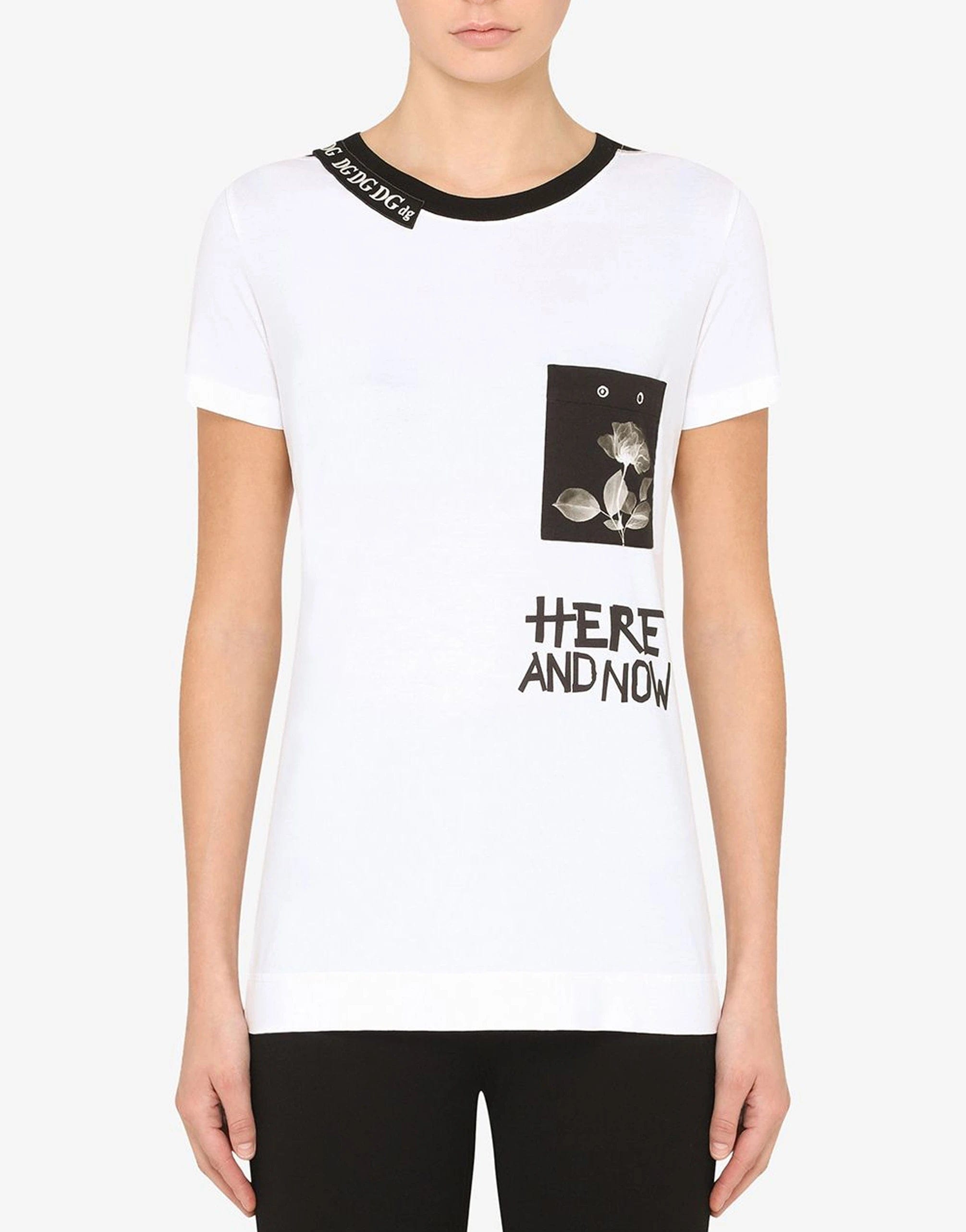 Dolce & Gabbana Here And Now Slogan-Print T-shirt