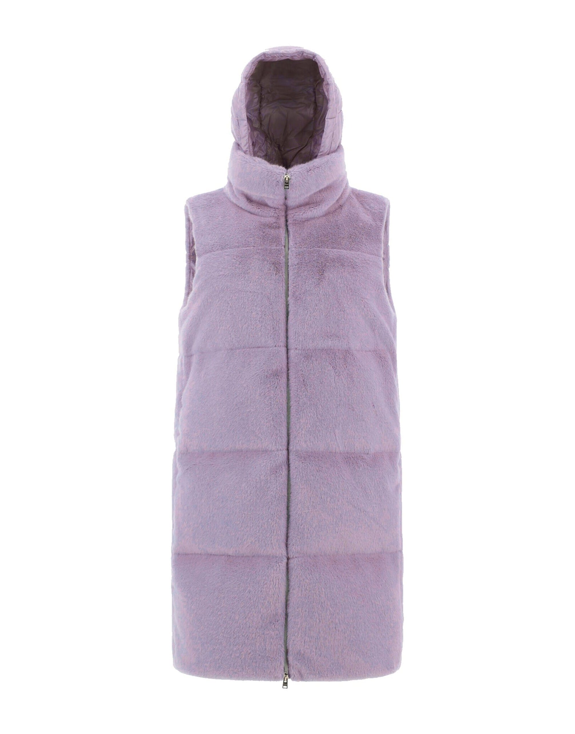 Herno Faux Fur Sleeveless Coat