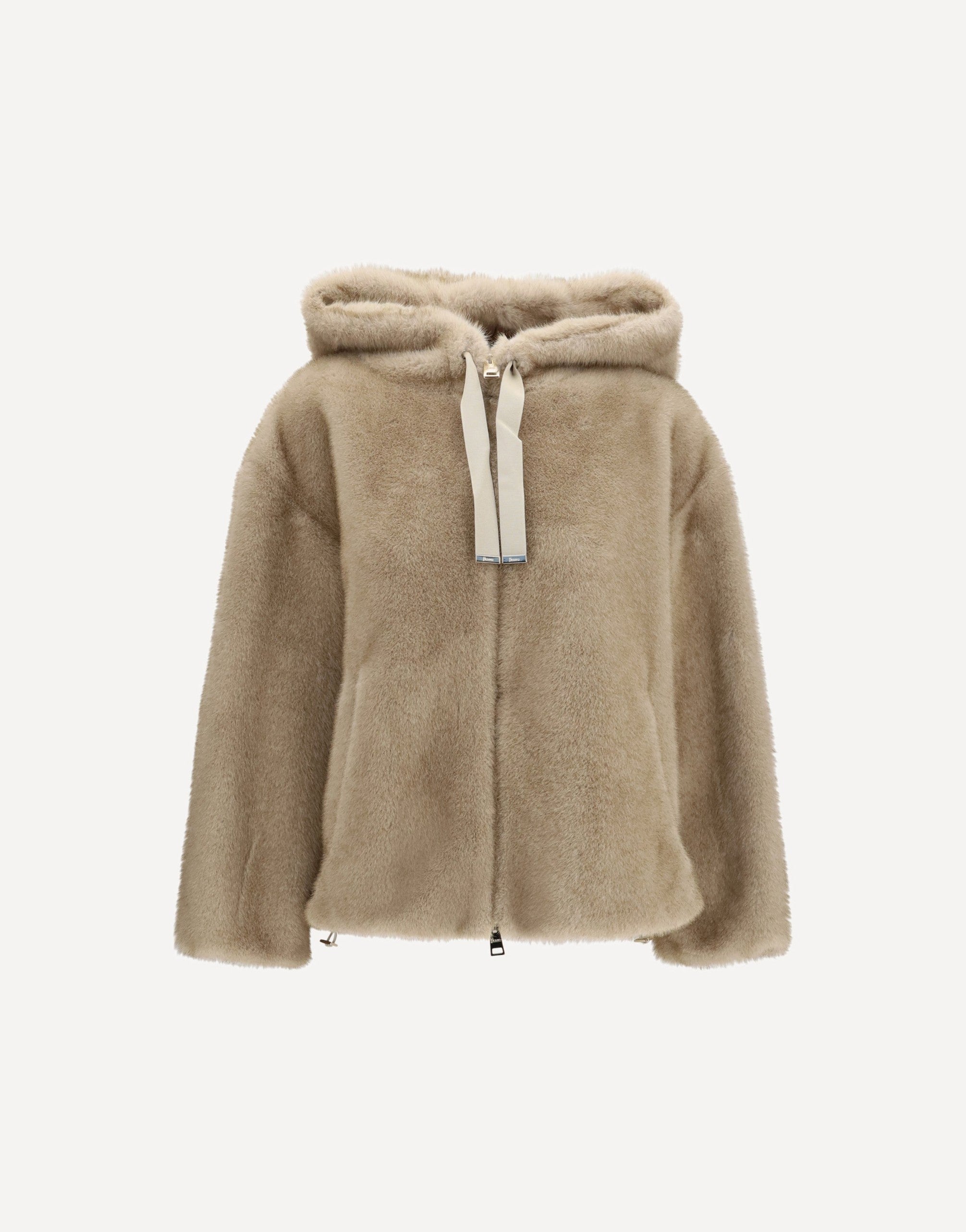 Herno Hooded Eco-Fur Jacket