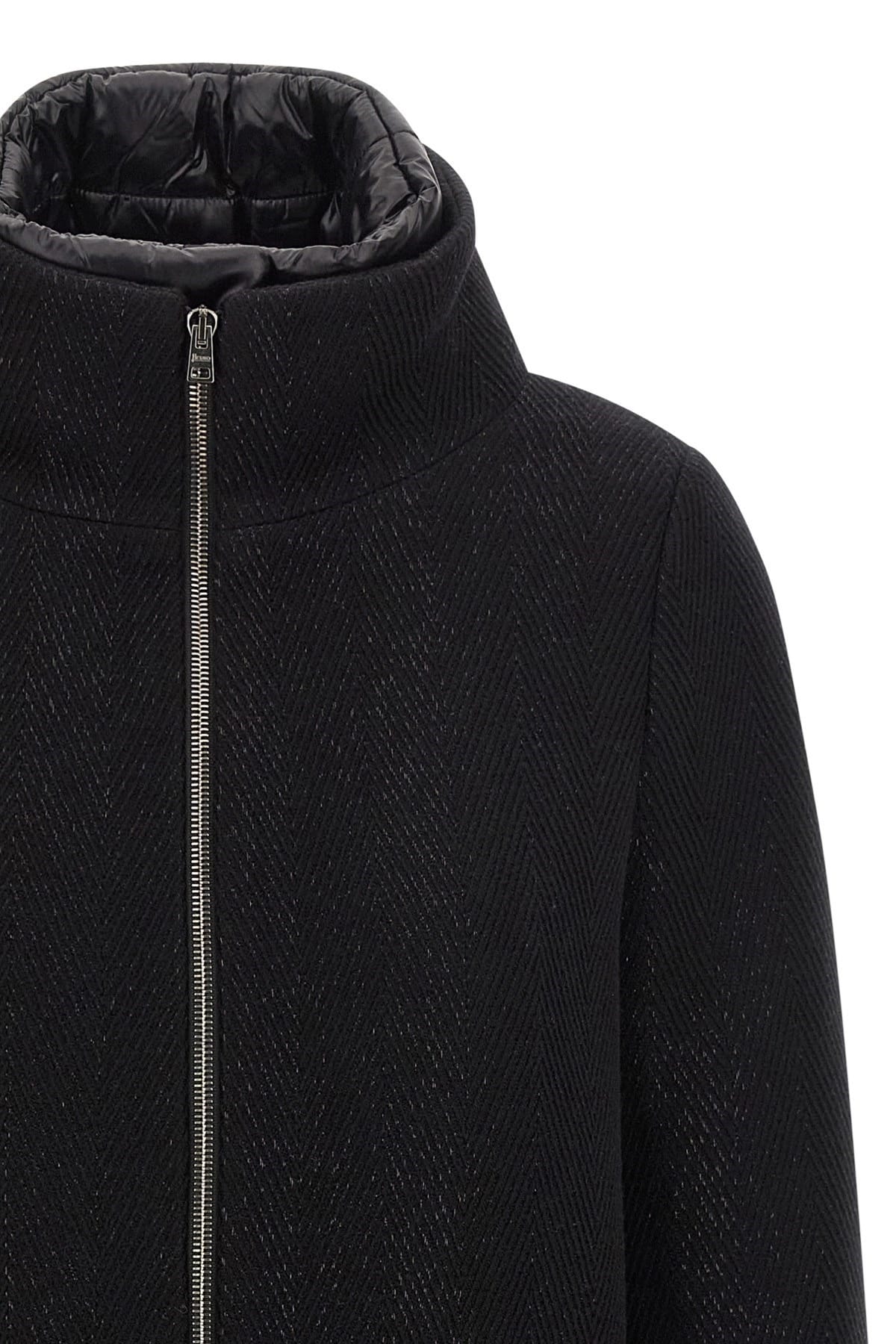 Herno Herno Lamé Thread Wool Coat
