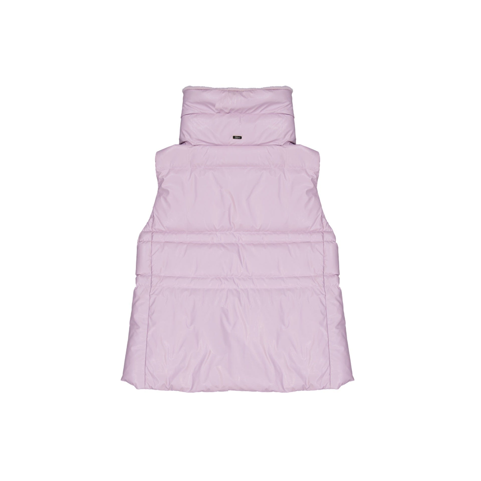 Gilet imbottito con colletto in pelliccia sintetica - alternate view