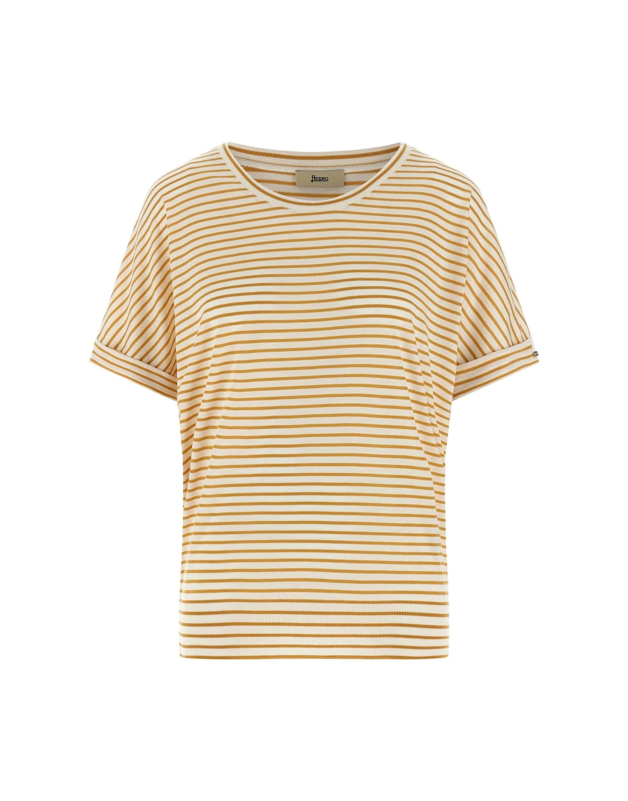 Herno Herno Striped Lyocell Cotton T-Shirt