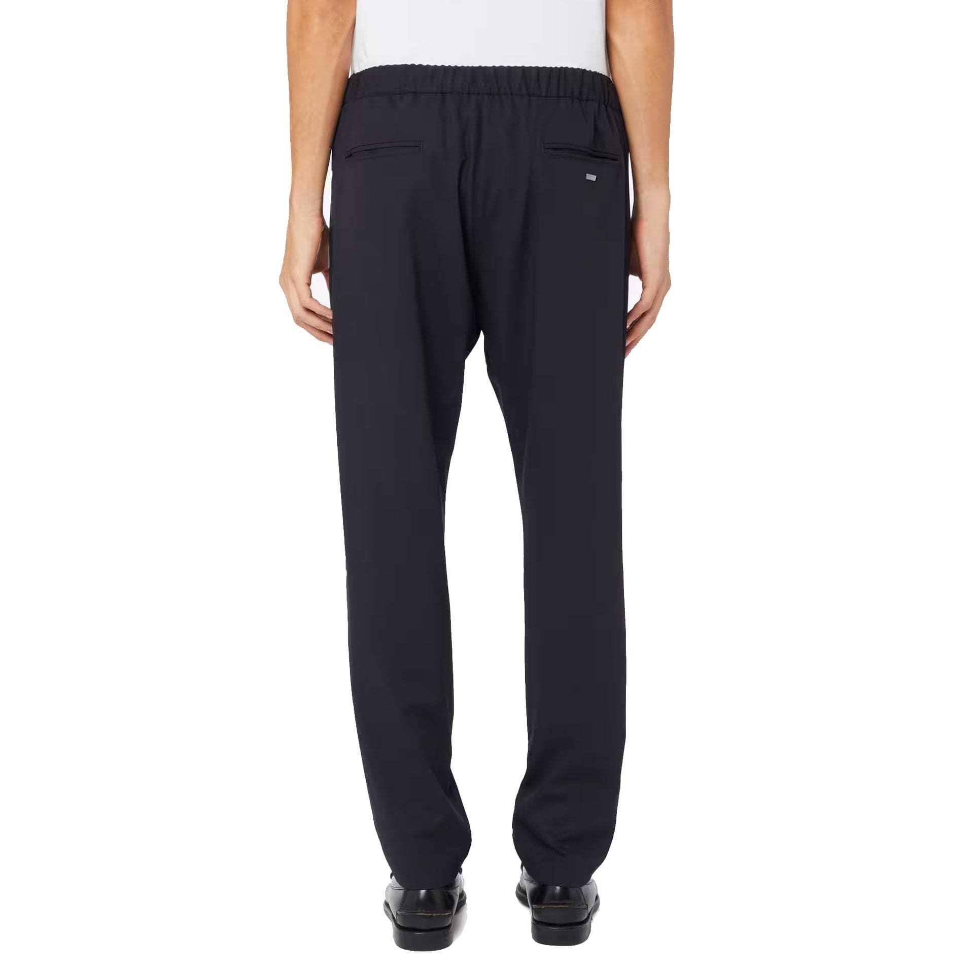 Herno Virgin Wool Drawstring Casual Trousers