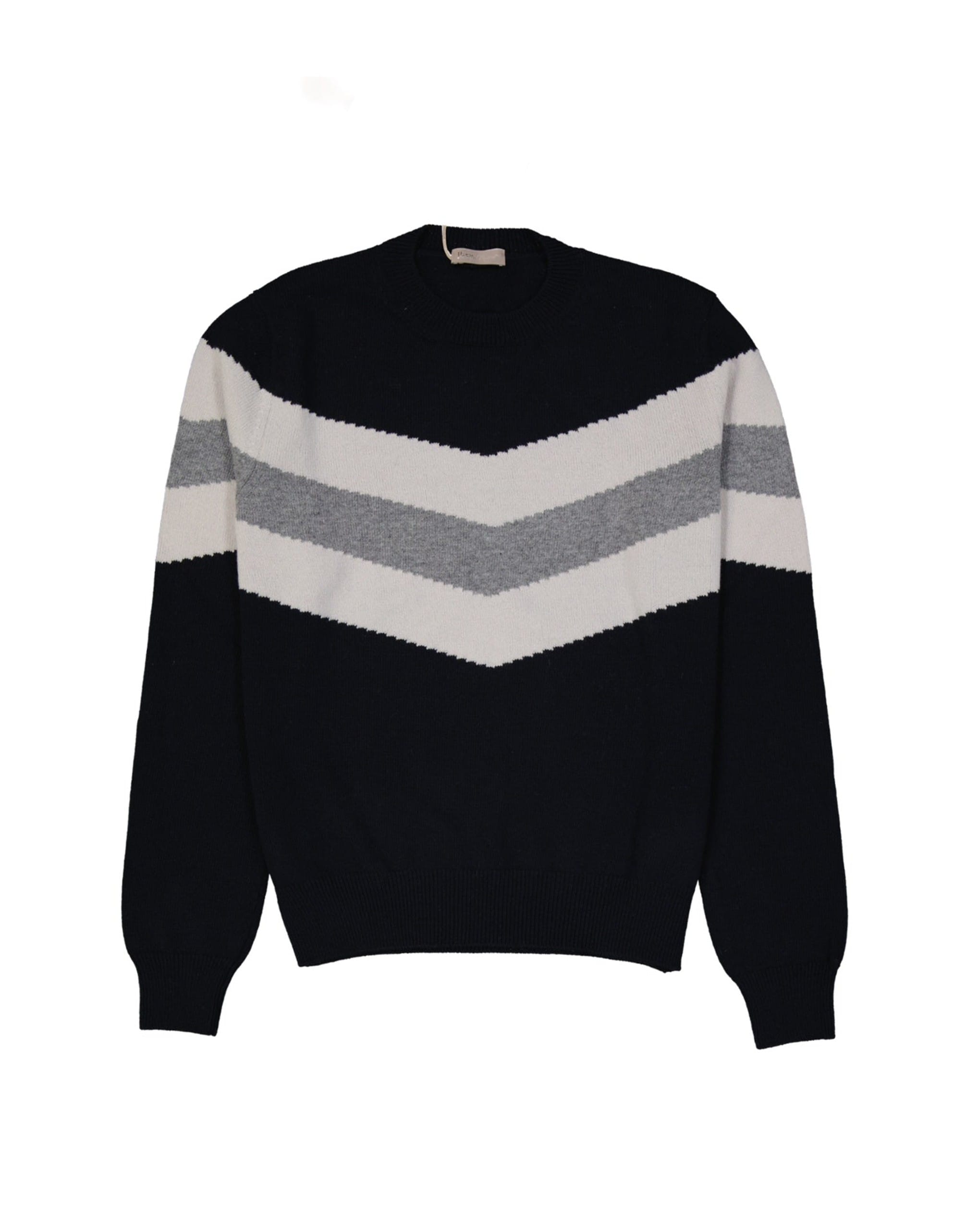 Herno Zigzag-Stripe Wool Sweater