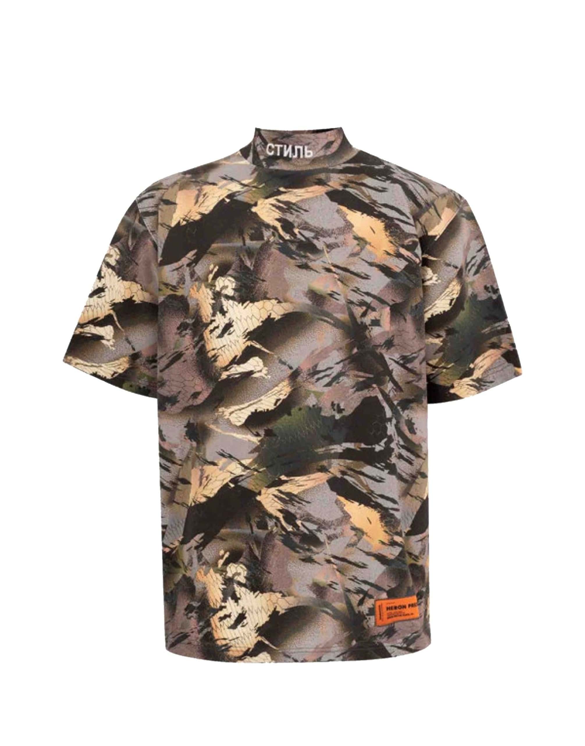 Heron Preston Camouflage Print T-Shirt