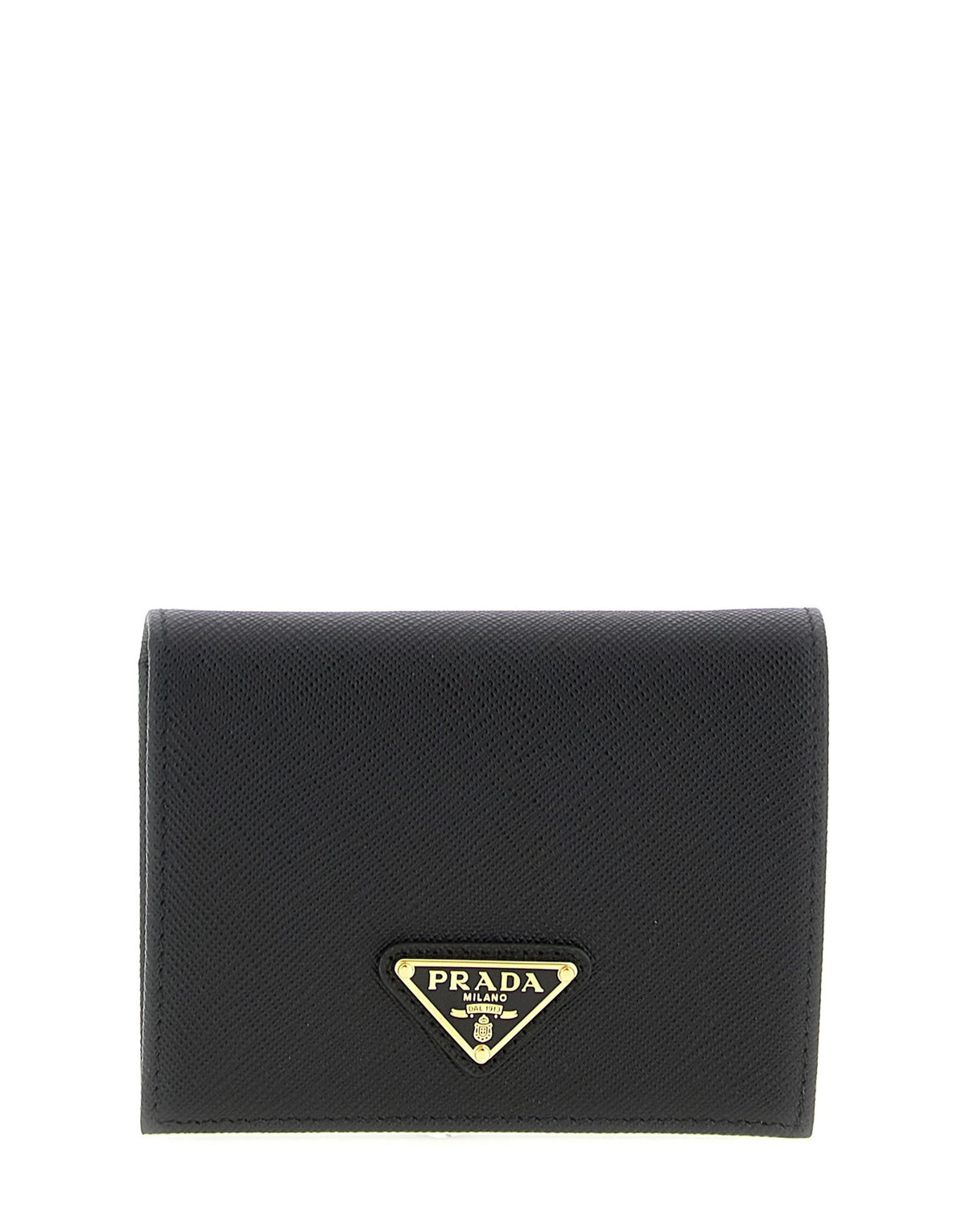 Prada Saffiano Triangle Logo Wallet