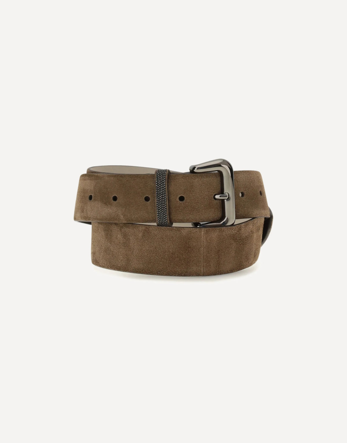 Brunello Cucinelli Suede Belt With Jewelry Detail