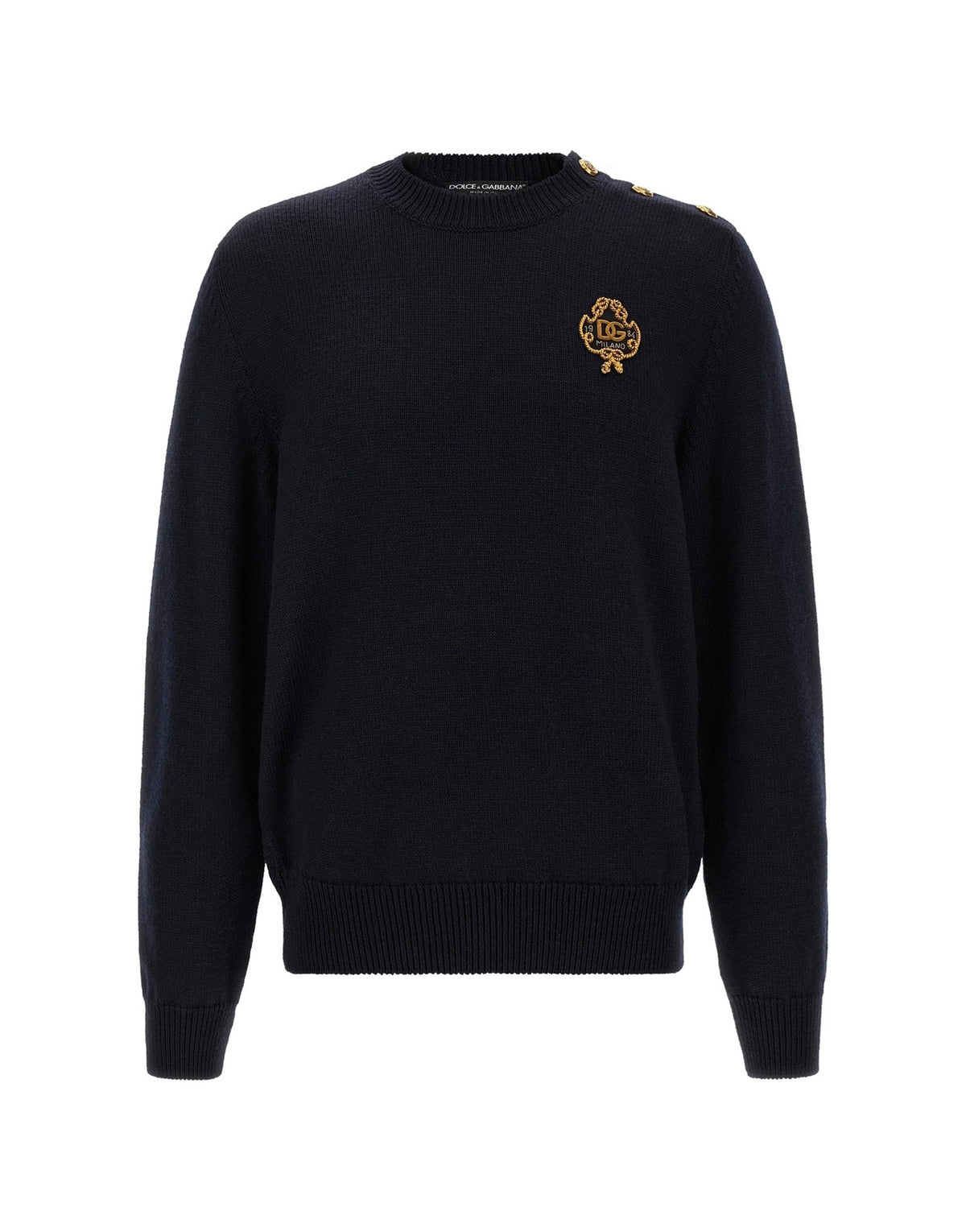 Dolce & Gabbana Embroidered Coat Of Arms Sweater