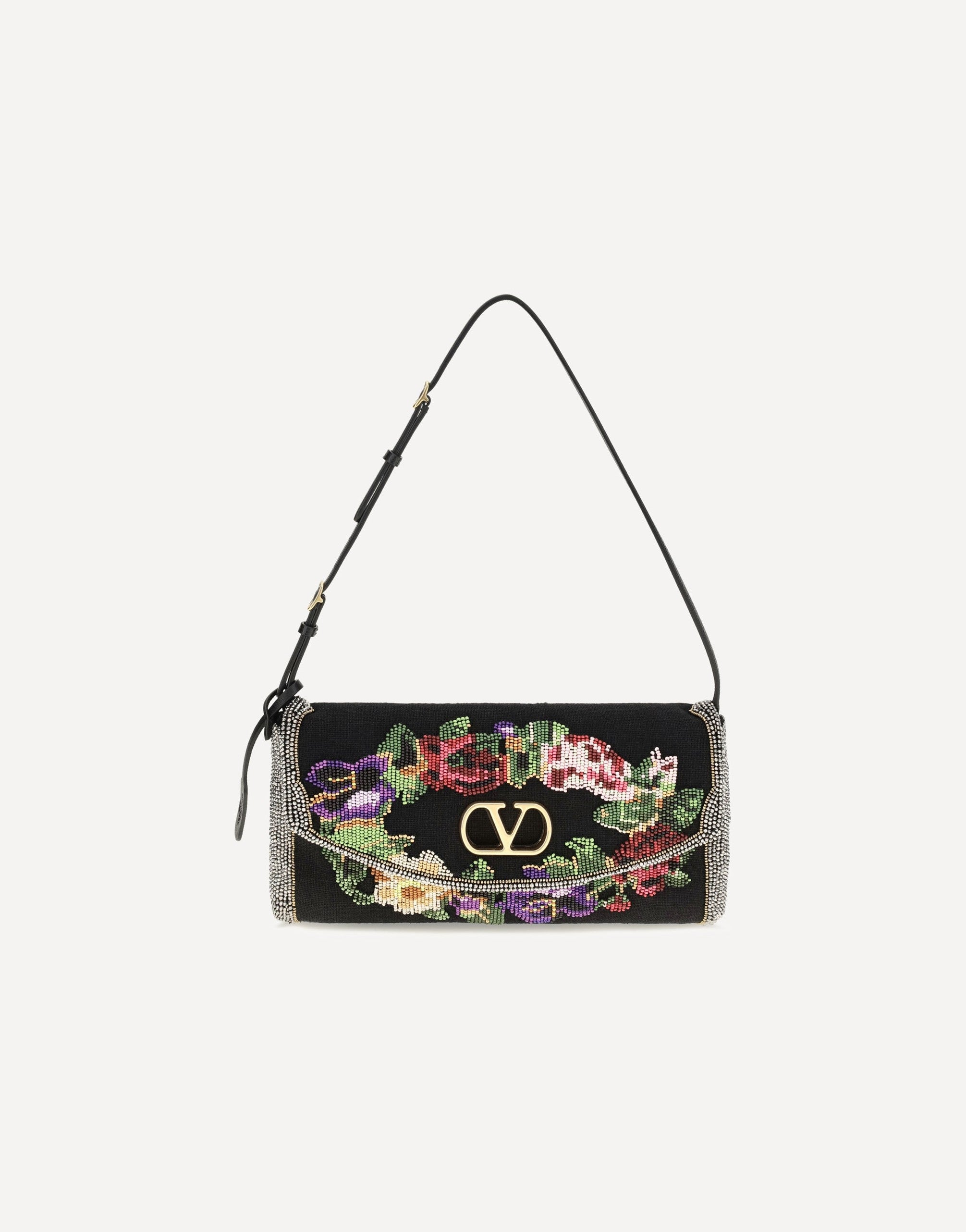 Valentino Garavani Small Embroidered Devain Shoulder Bag
