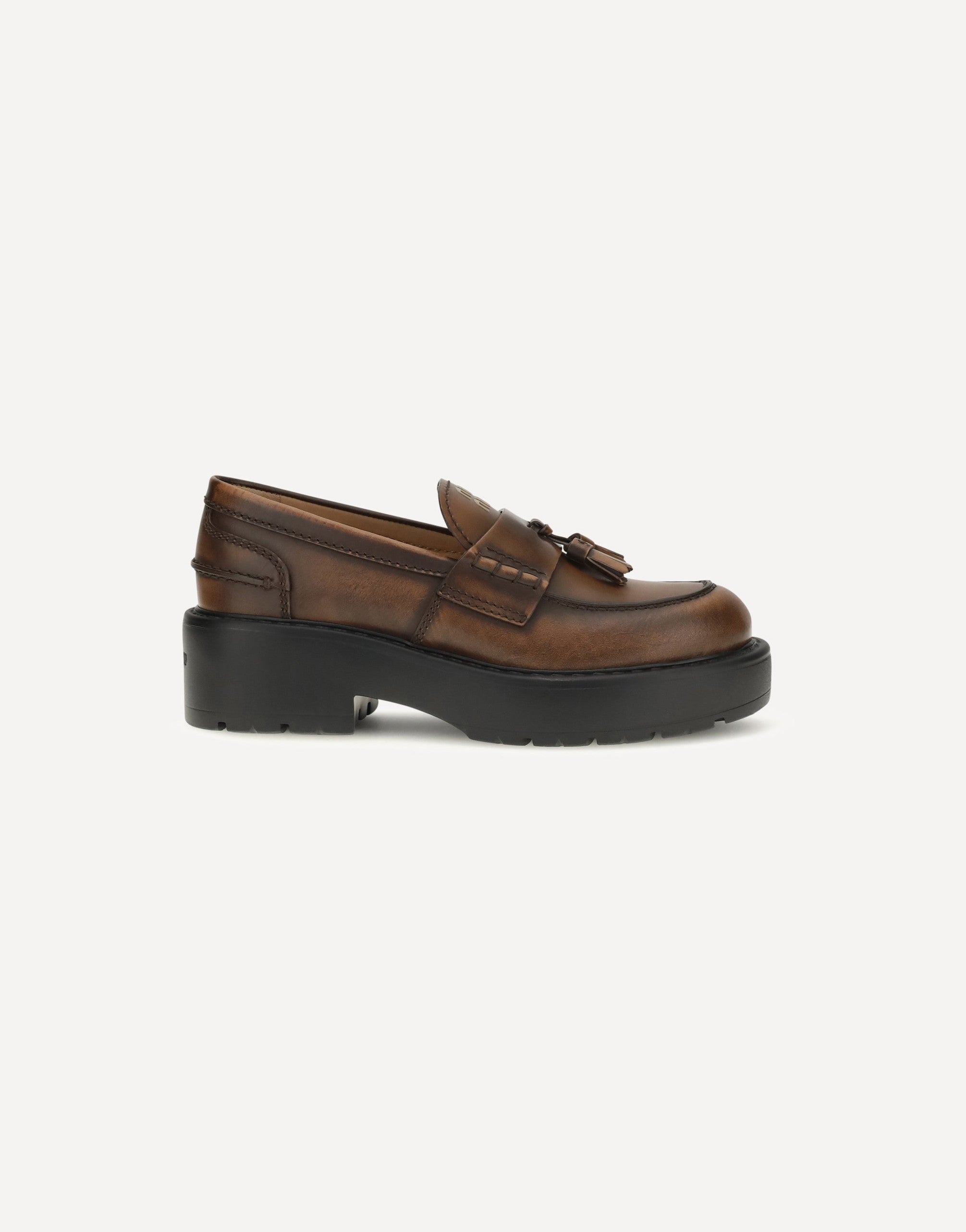 Miu Miu Smooth Leather Tassel Loafers