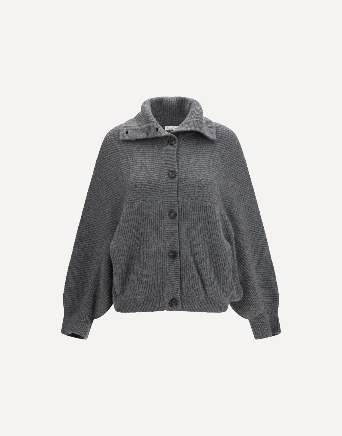 Brunello Cucinelli High Neck Cashmere Cardigan