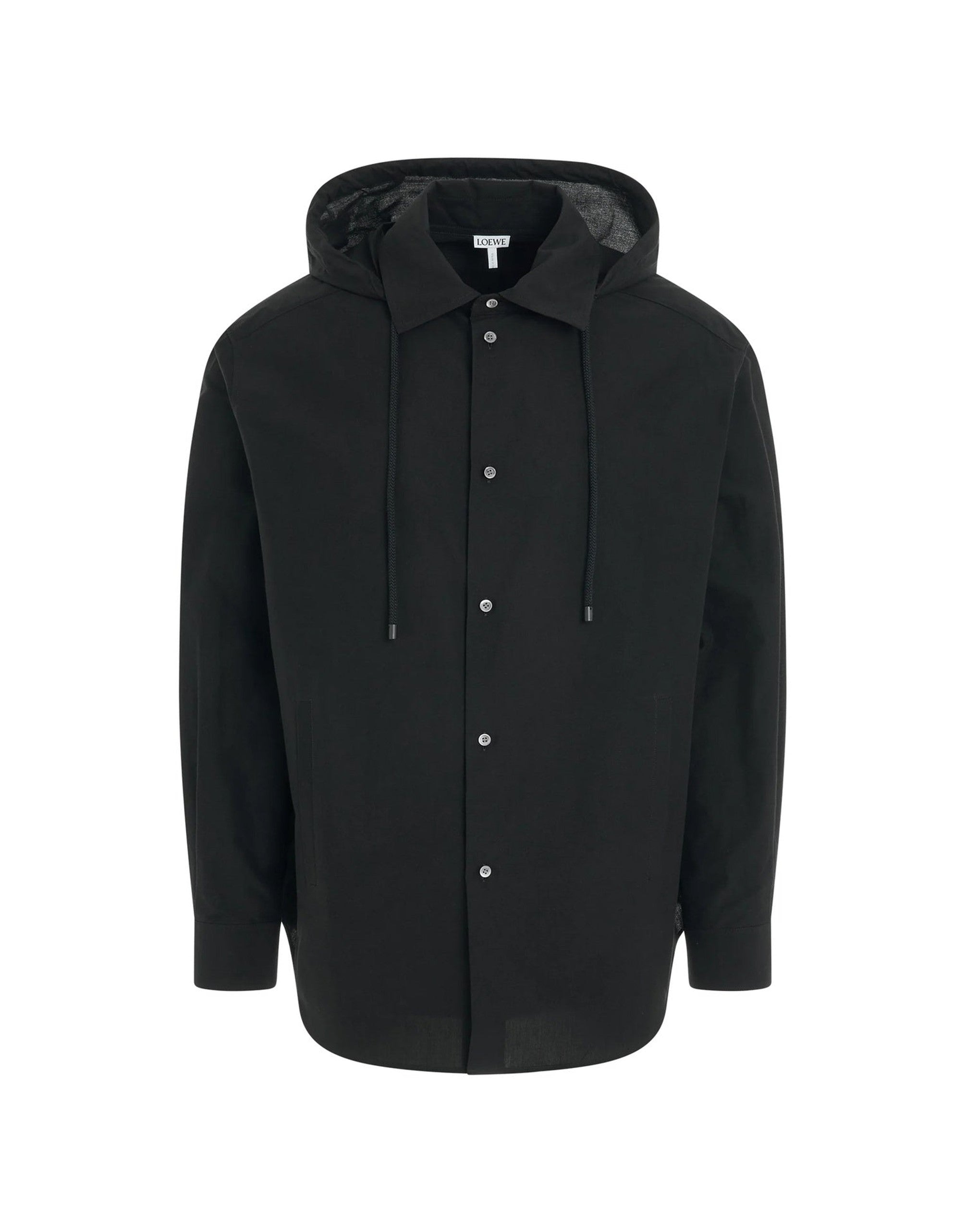 Cotton Jacket Shirt With Anagram Jacquard